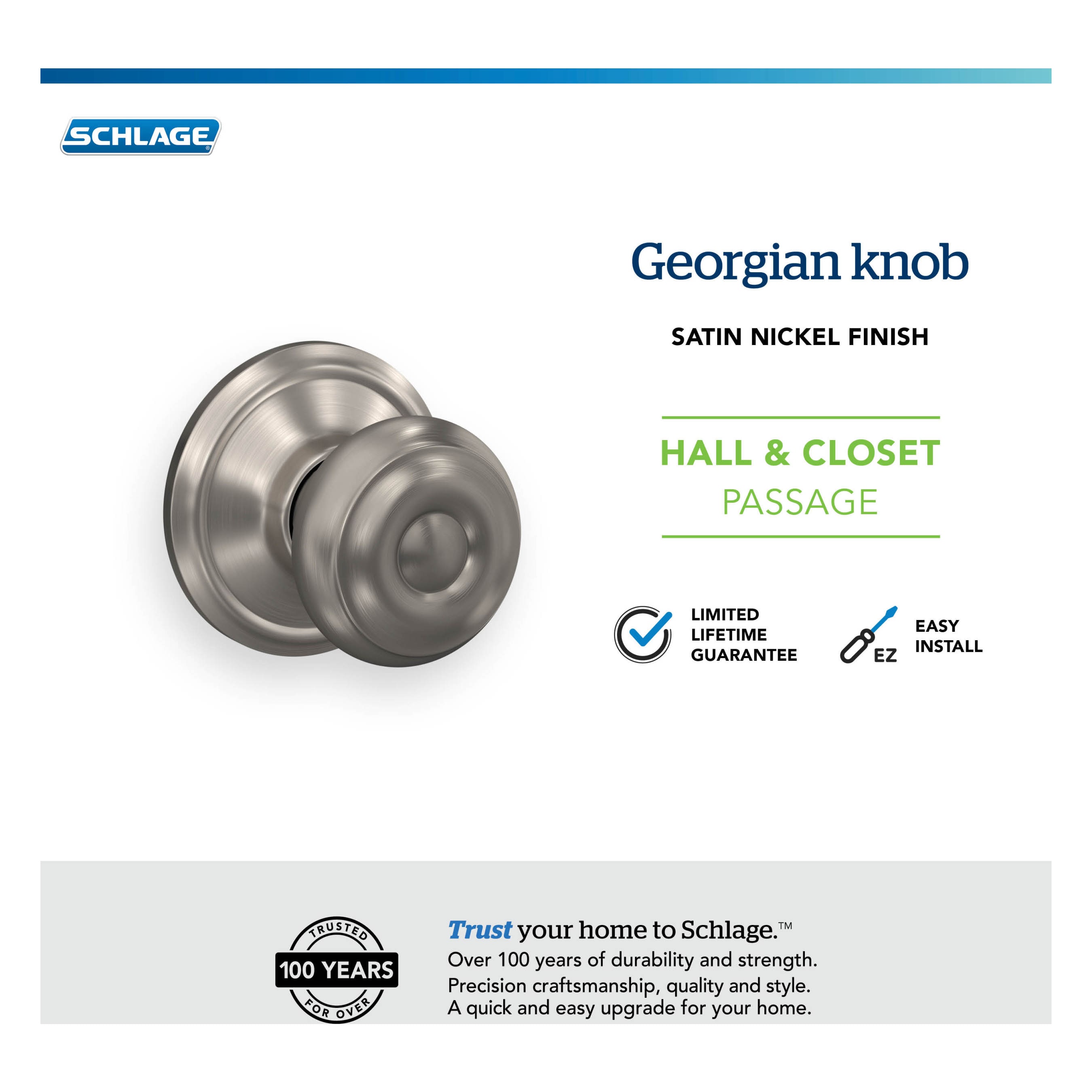 Schlage F10 GEO 619 Door-Knobs - View #6