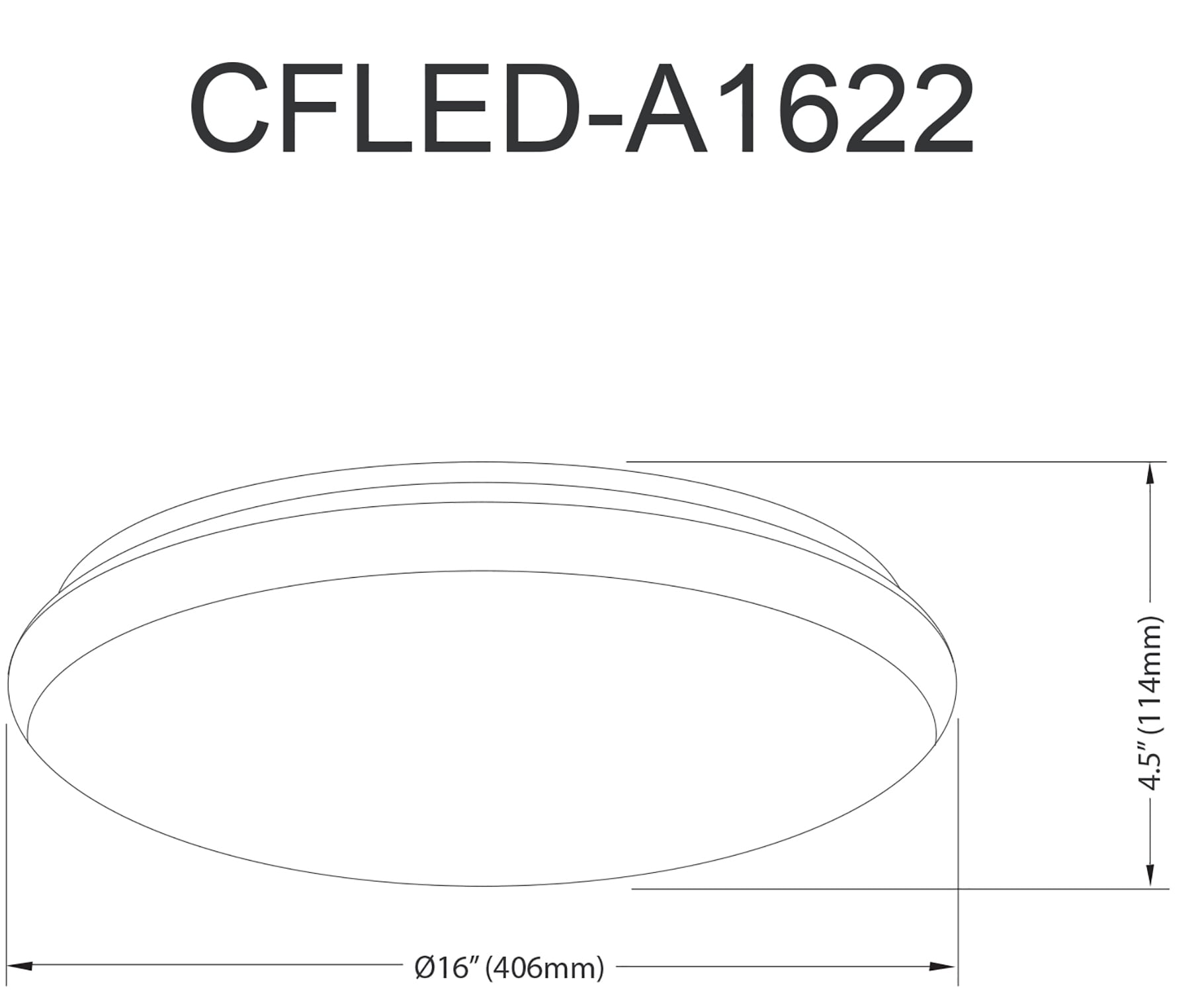 Dainolite CFLED-A1622 flushmounts - View #3