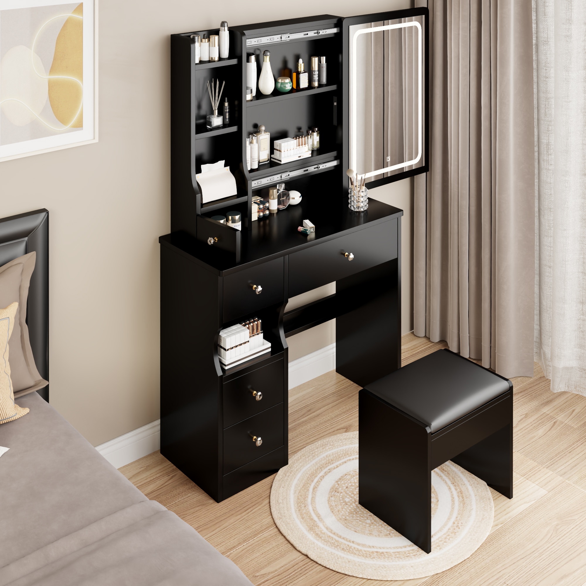 Siavonce XH76488 Bedroom-Vanities - View #3