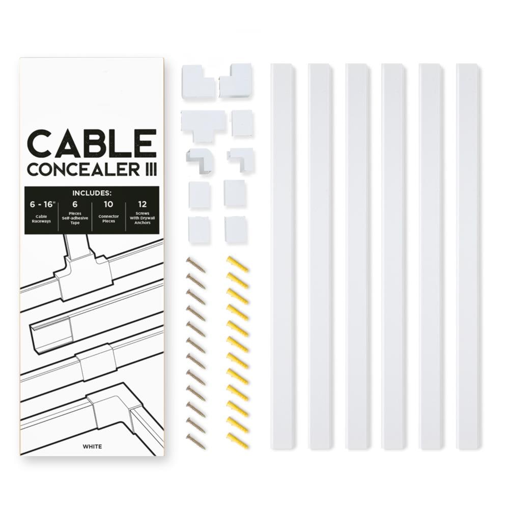 Fleming Supply 10-ft x 0.75-in Plastic White Cord/Cable Organization Kit Rubber | 170131WLC