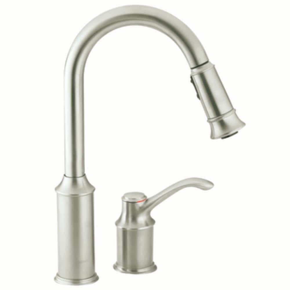 Moen S641CSL Classic Stainless High Arc Bar/Prep Faucet Single Lever Handle,  ADA 並行輸入品 浴室、浴槽、洗面所