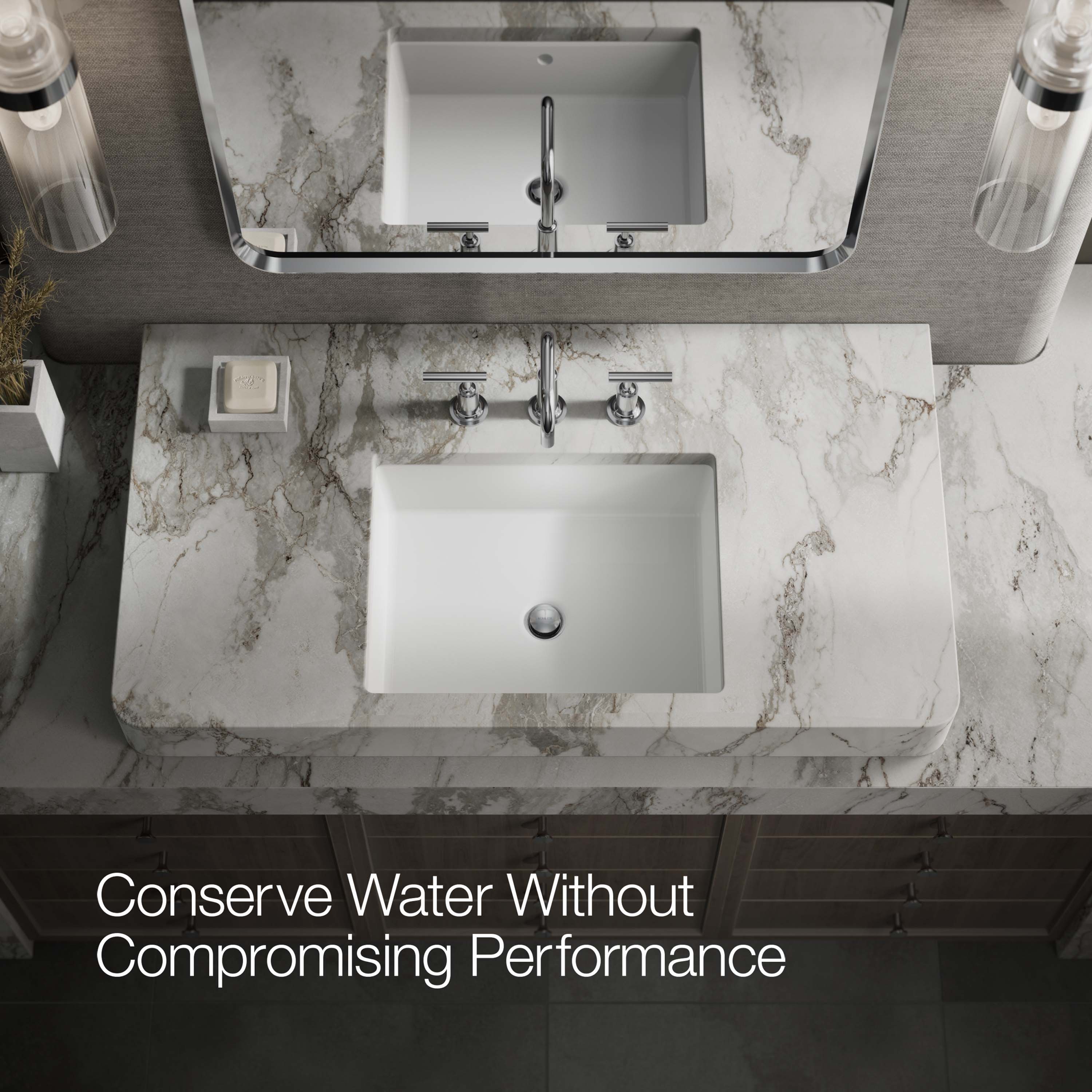 Purist Polished Chrome 8" Widespread Bathroom Sink Faucet with Low Lever Handles