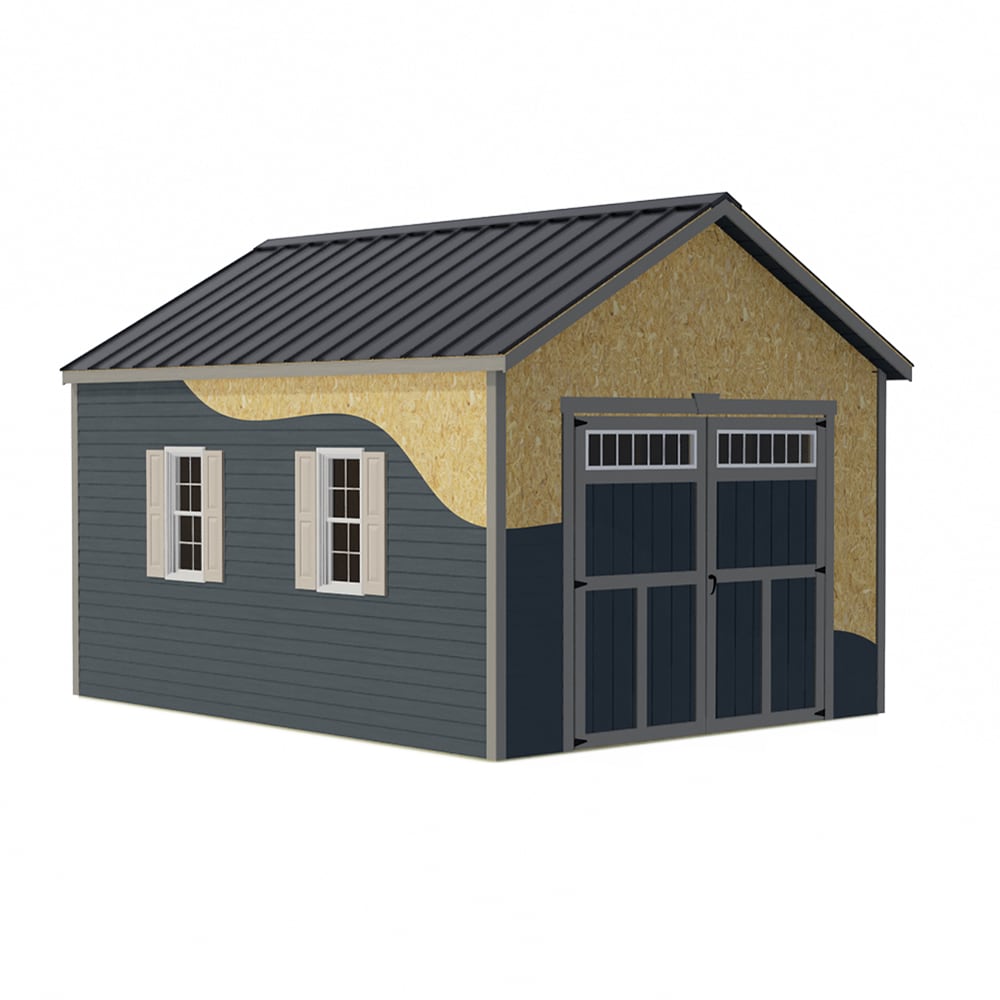 Best Barns WESTON1216 12-Feet x 16-Feet Wood Single car Garage Building