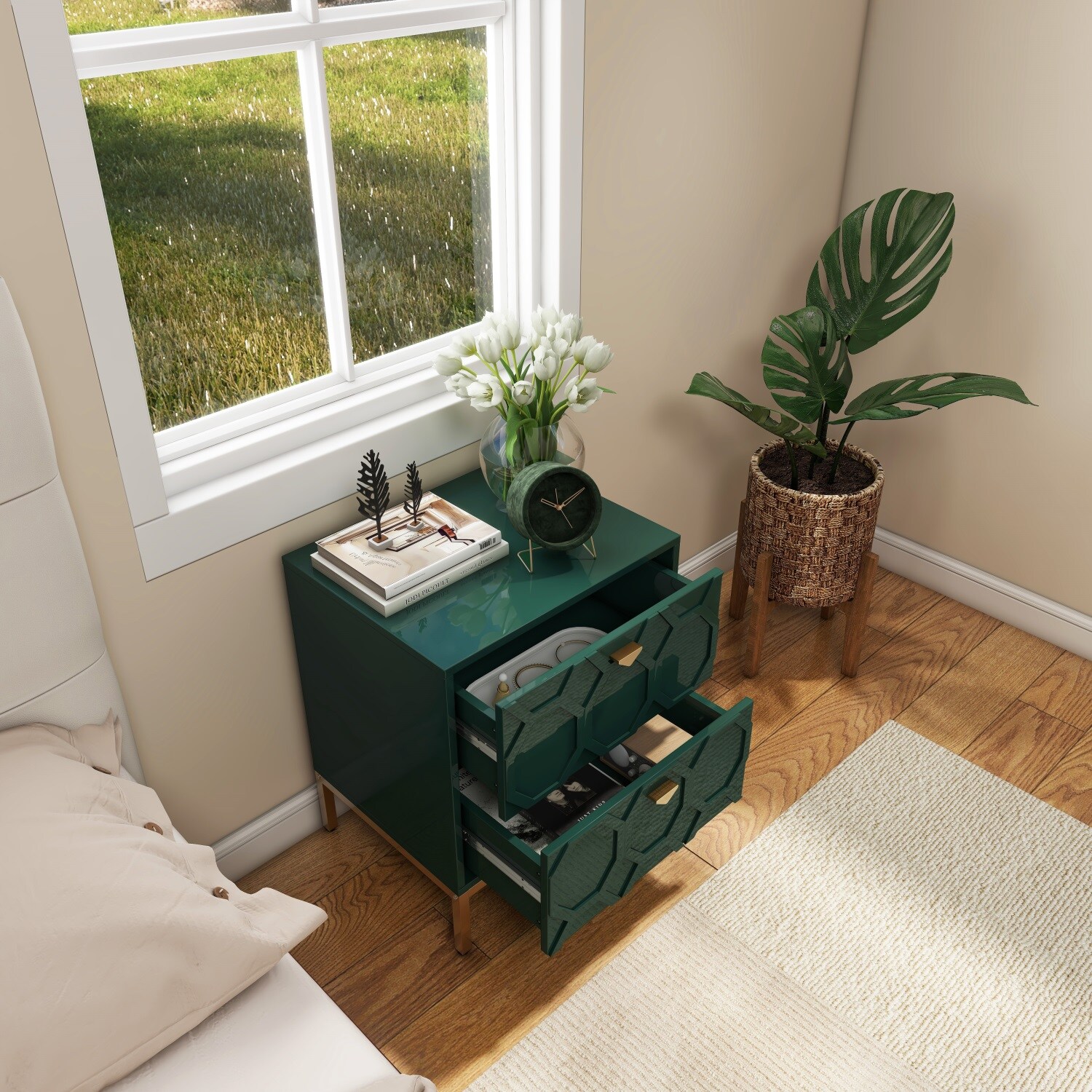 Mondawe MO-JH-009013-GR nightstands - View #2