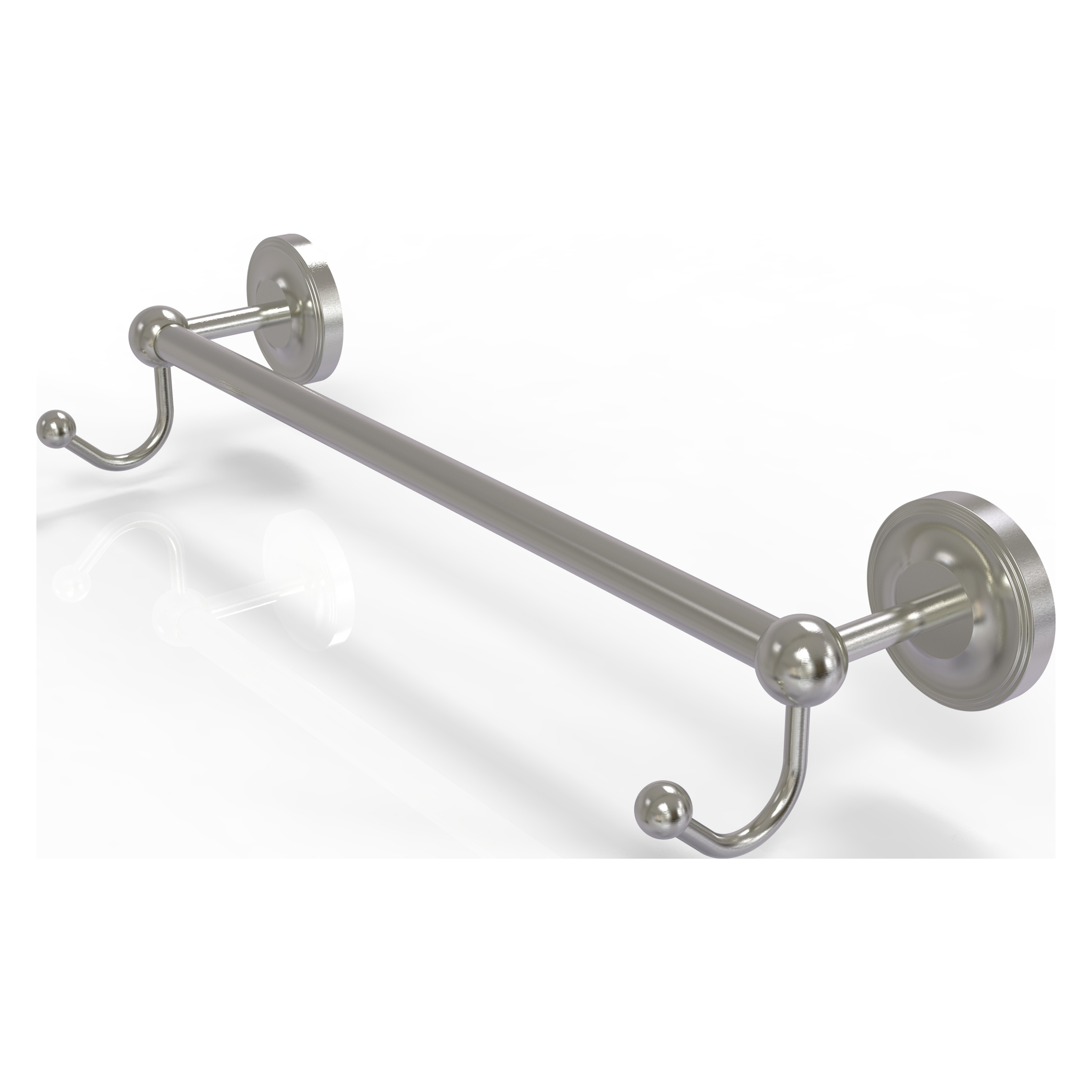 Allied Brass PR-41-36-HK-SN Prestige Regal 36-in Satin Nickel Wall mount Single Towel Bar