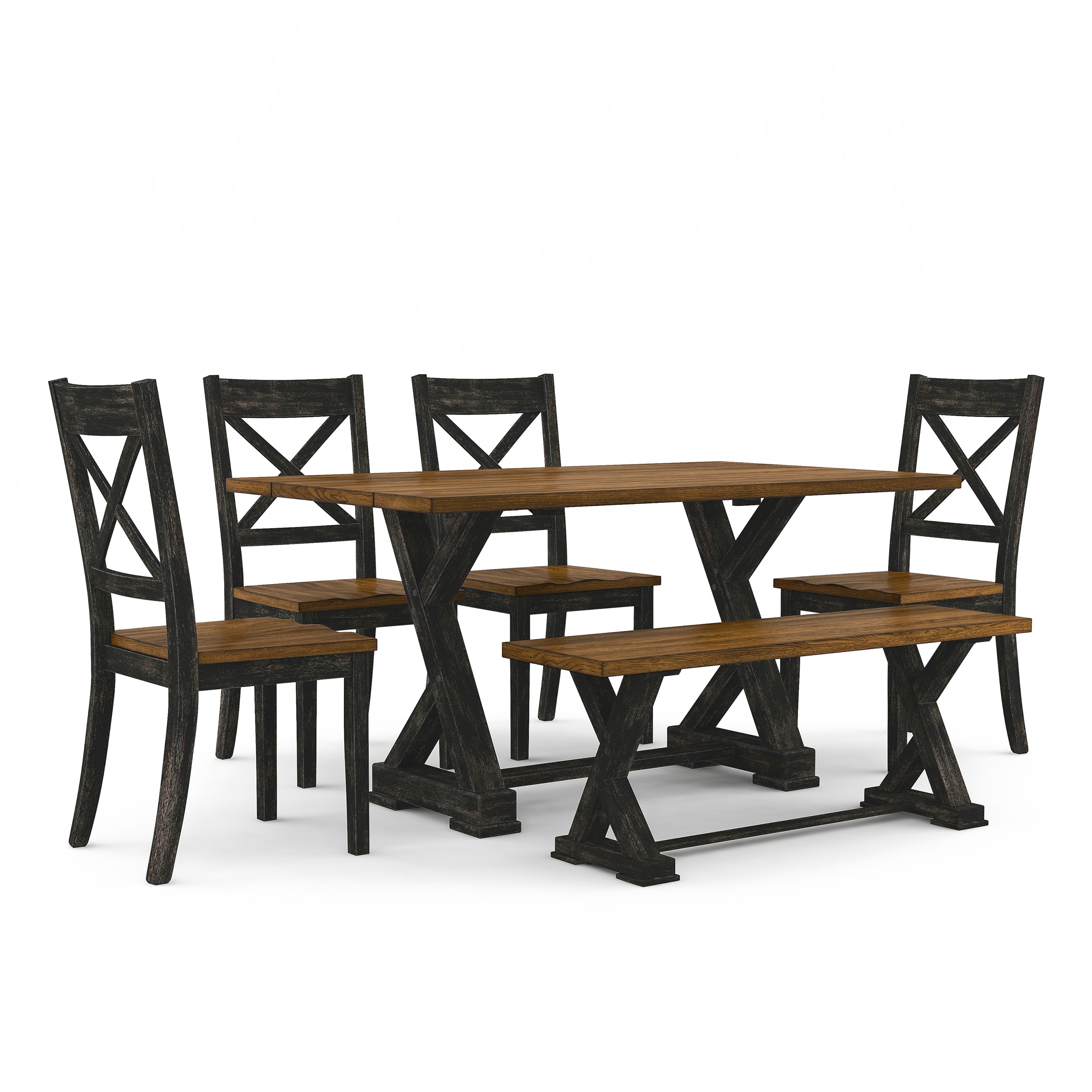 Furniture of America IDF-3167A-T-6PC Dining-Sets - View #2