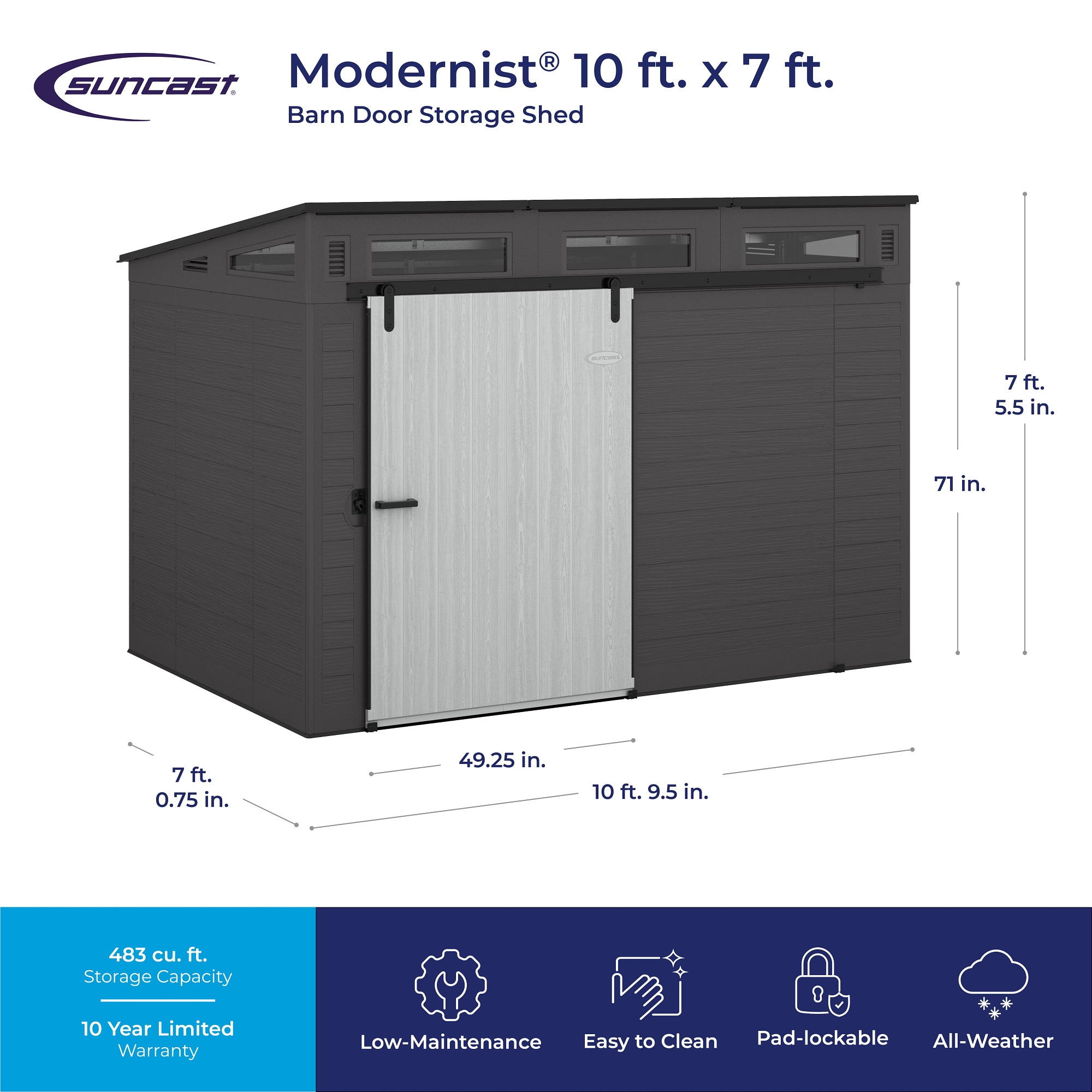 Suncast BMS9005D Vinyl-Resin-Storage-Buildings - View #4