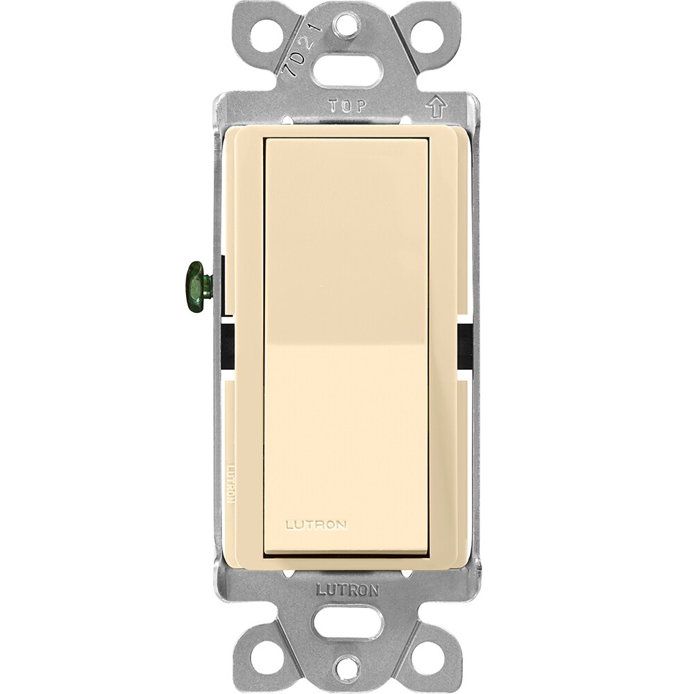 Lutron CA-1PS-IV Claro 15-Amp Single-Pole Rocker Light Switch, Ivory