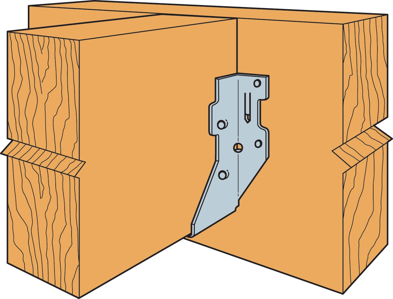  MELIPRON 2PCS 4x6 Concealed Joist Hanger Bracket Fit for Beam  Swing with Lag Screws and Bolts : Industrial & Scientific