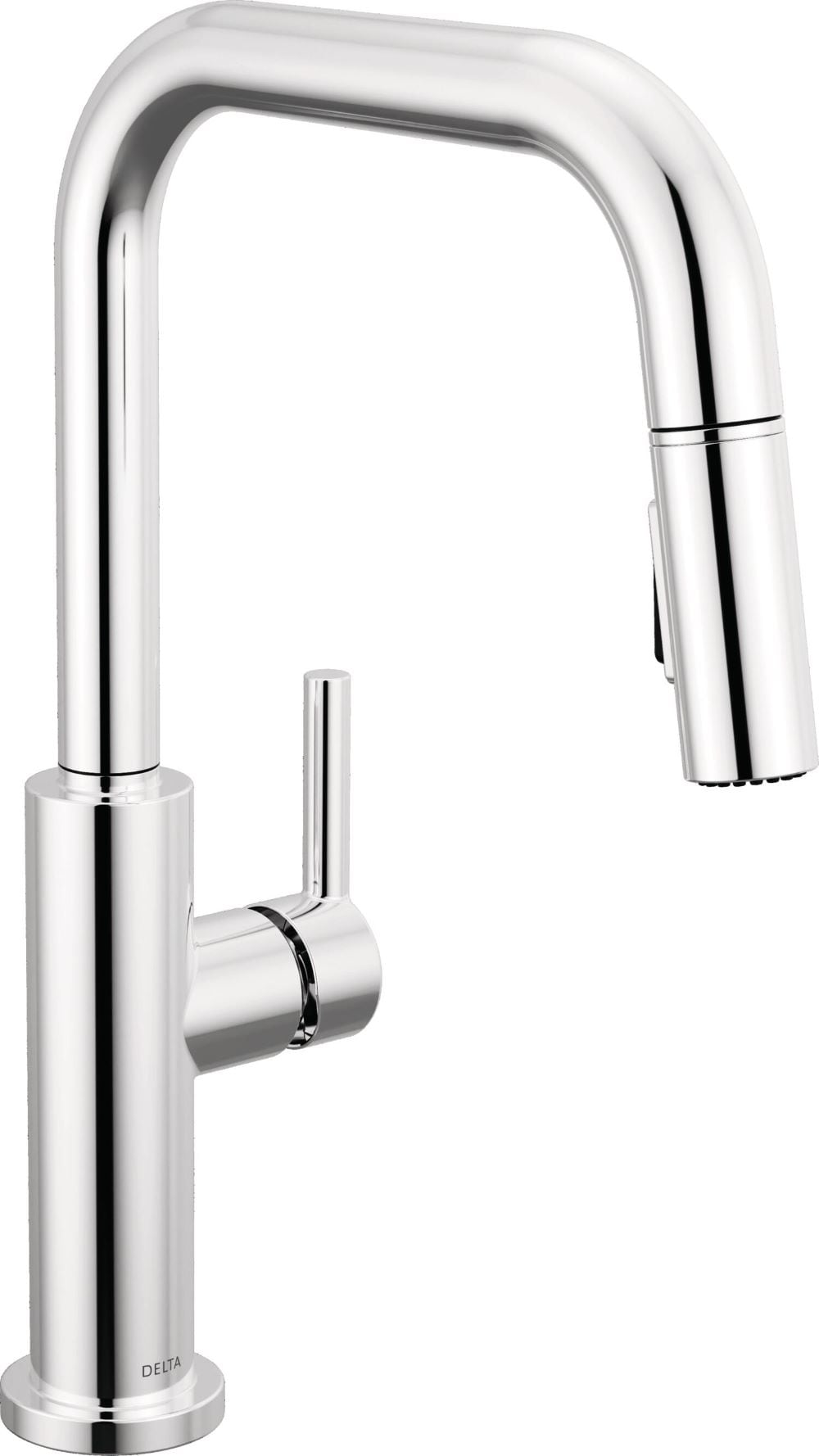 Delta 19868LF Nicoli Chrome Single Handle Deck-mount Pull-down Kitchen Faucet with Sprayer ( Deck Plate Included )
