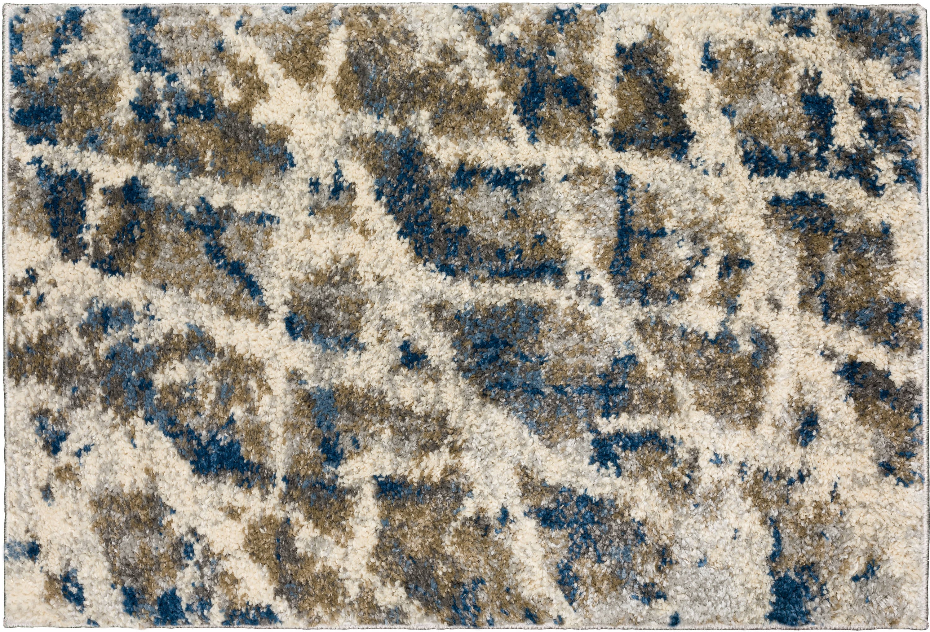 Addison Rugs ABK33GR20X30 Barkley 2 X 3 Grey Indoor Abstract Mid-century Modern Throw Rug