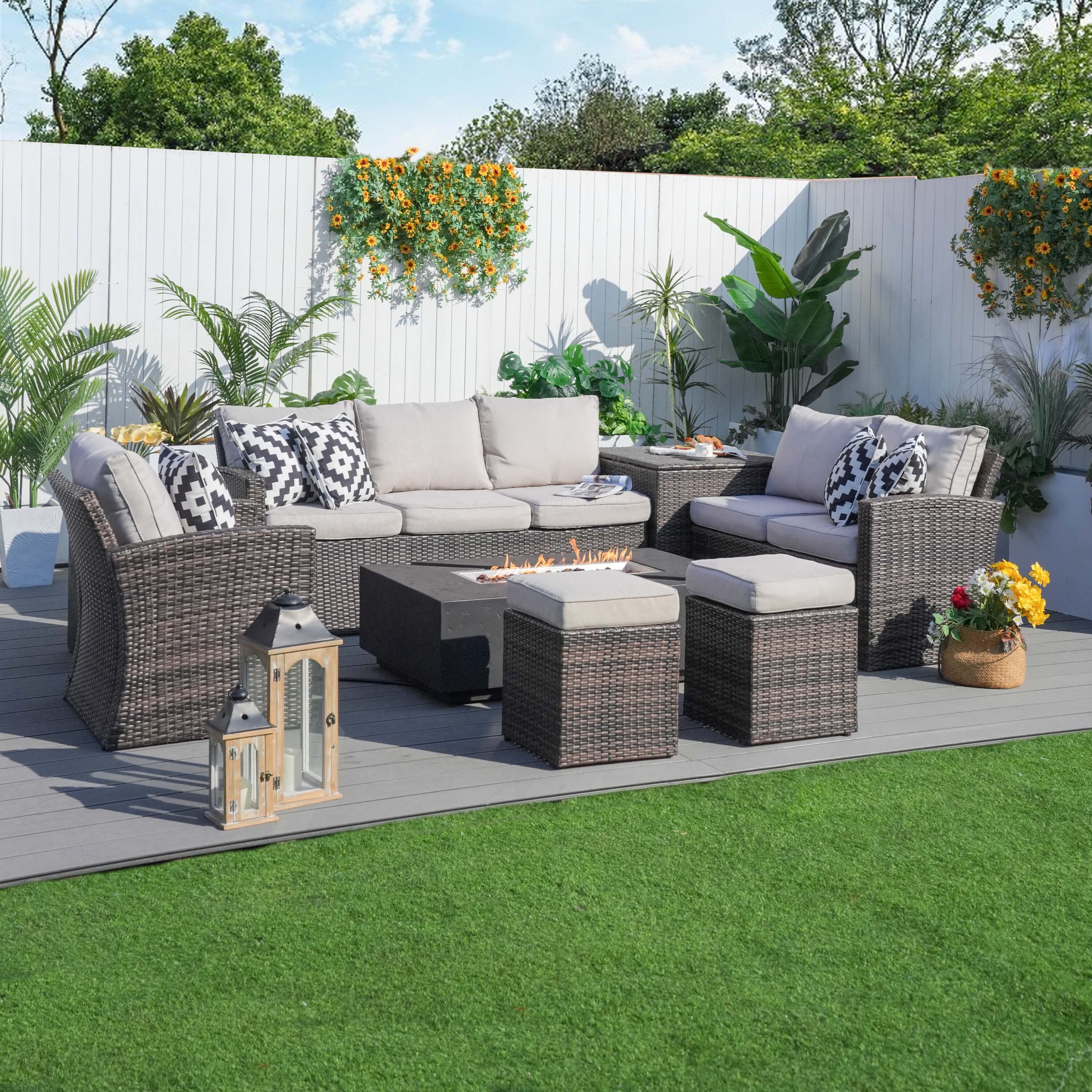 Direct Wicker DWG-1403BBR&24913BK Patio-Conversation-Sets - View #4