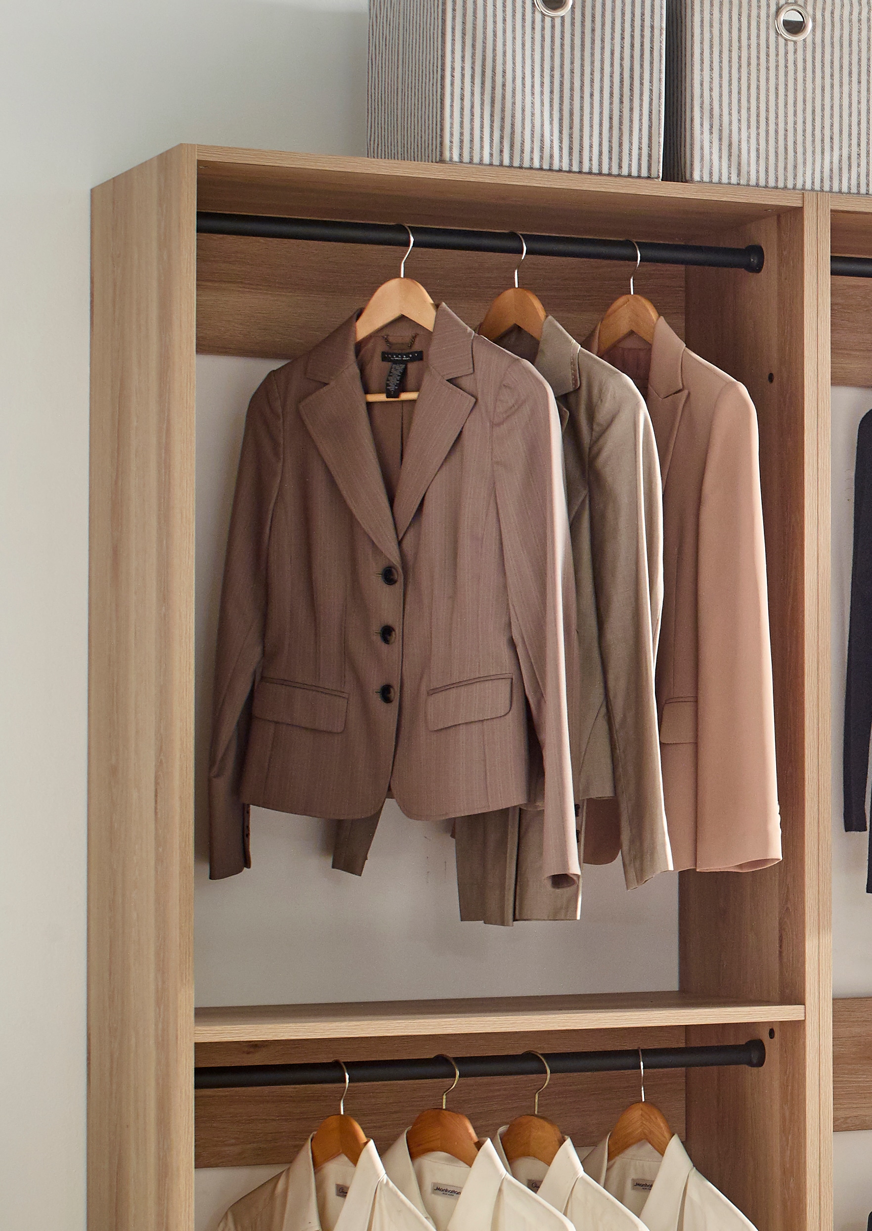 Klair Living PROSPER-ABCD OAK Wood-Closet-Kits - View #2