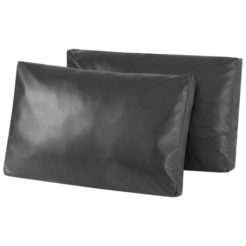 Subrtex Pu Waterproof Stretch Leather, Black Leather Pillow