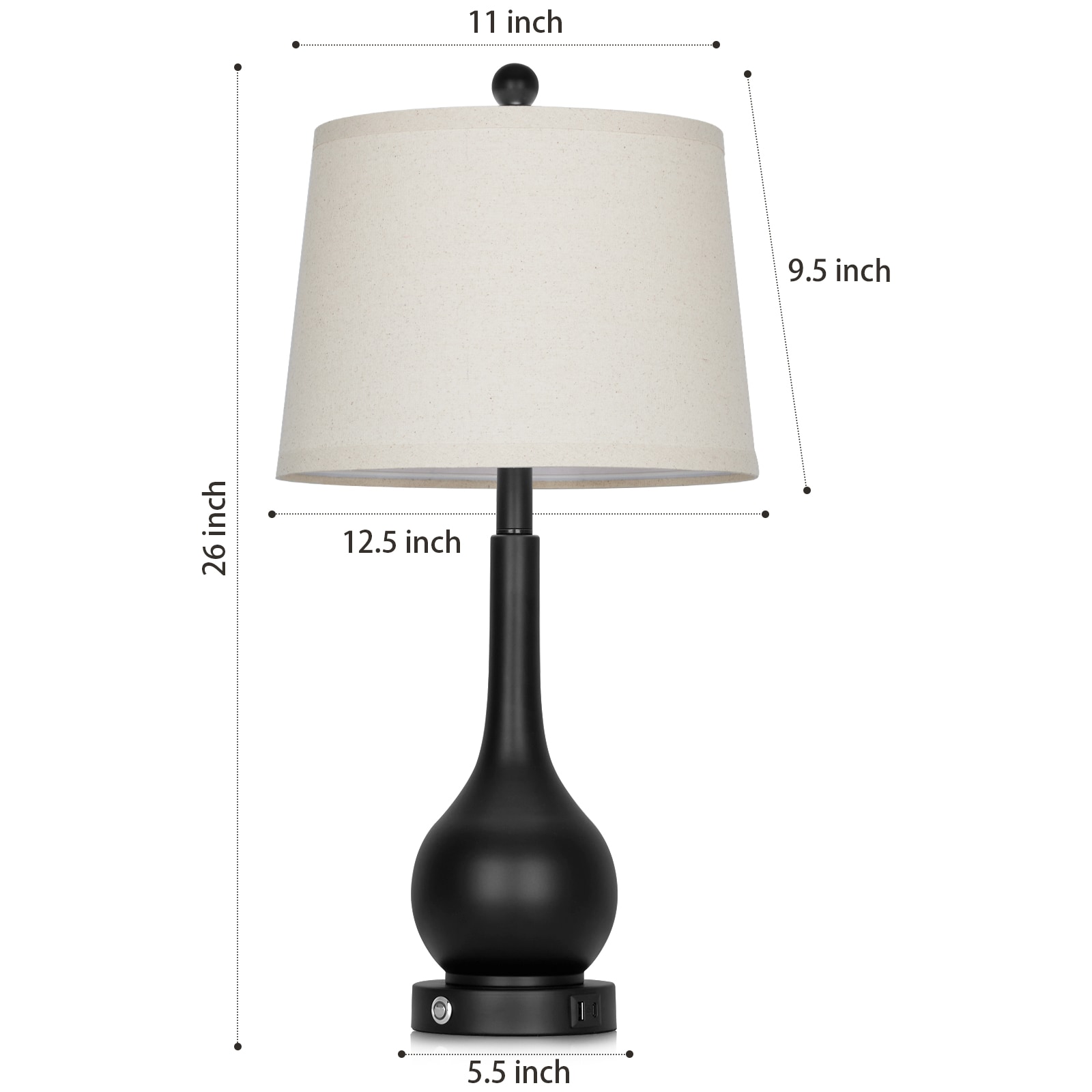 UrFurnishings TD-830 Table-Lamps - View #4