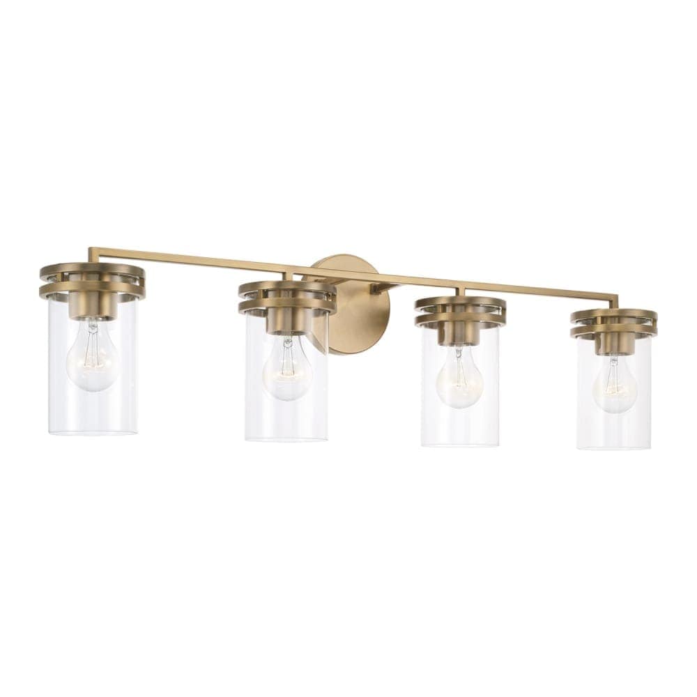  148741539 Fuller 4 Light 34 Inch Wide Vanity Light