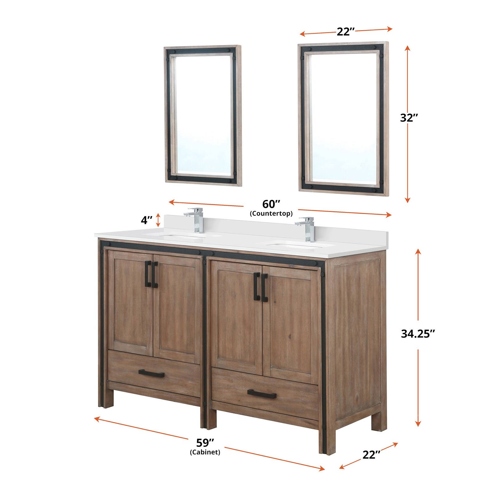 Lexora LVZV60DN210 Bath-Vanity-Combo - View #8