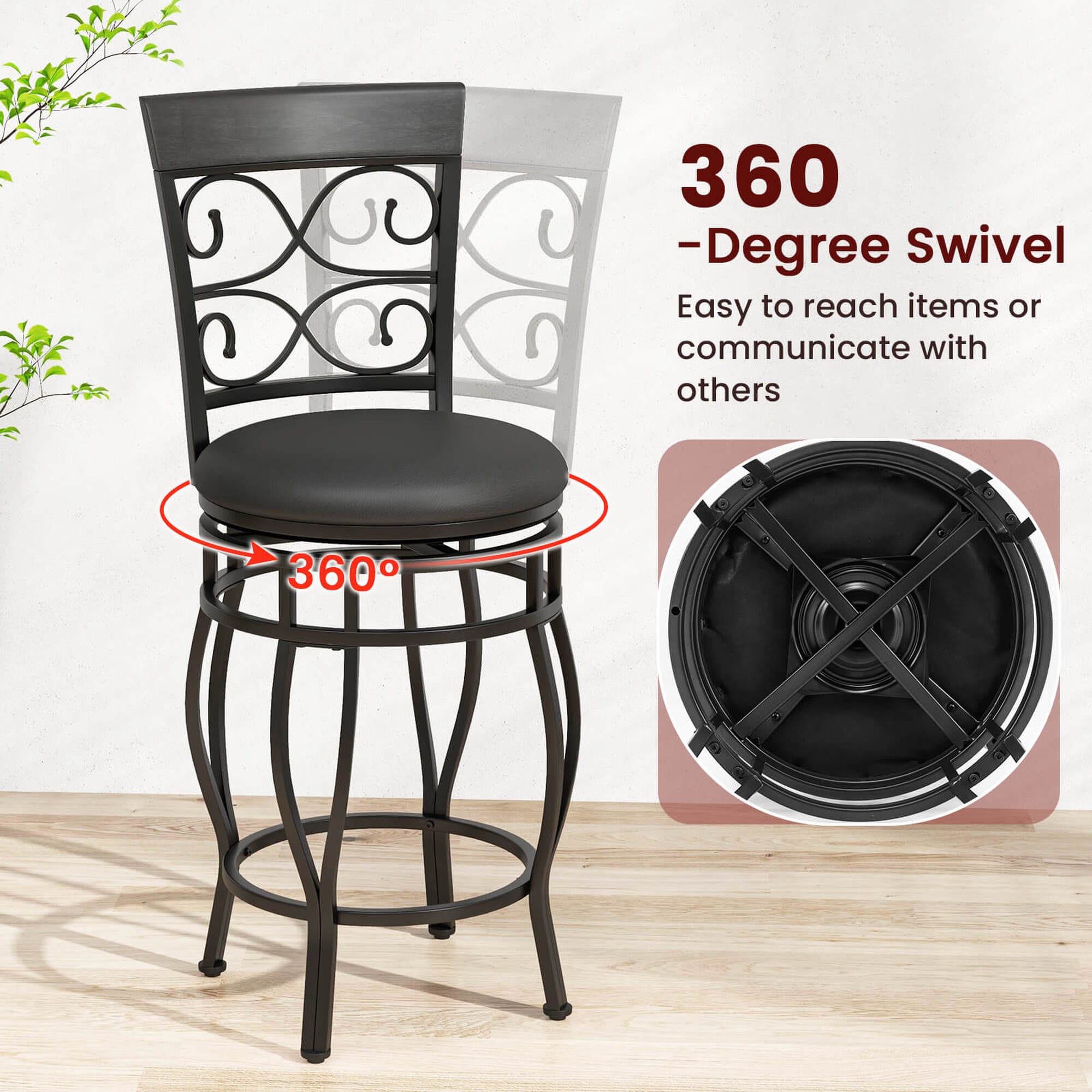 Costway HCST04709 stools - View #4