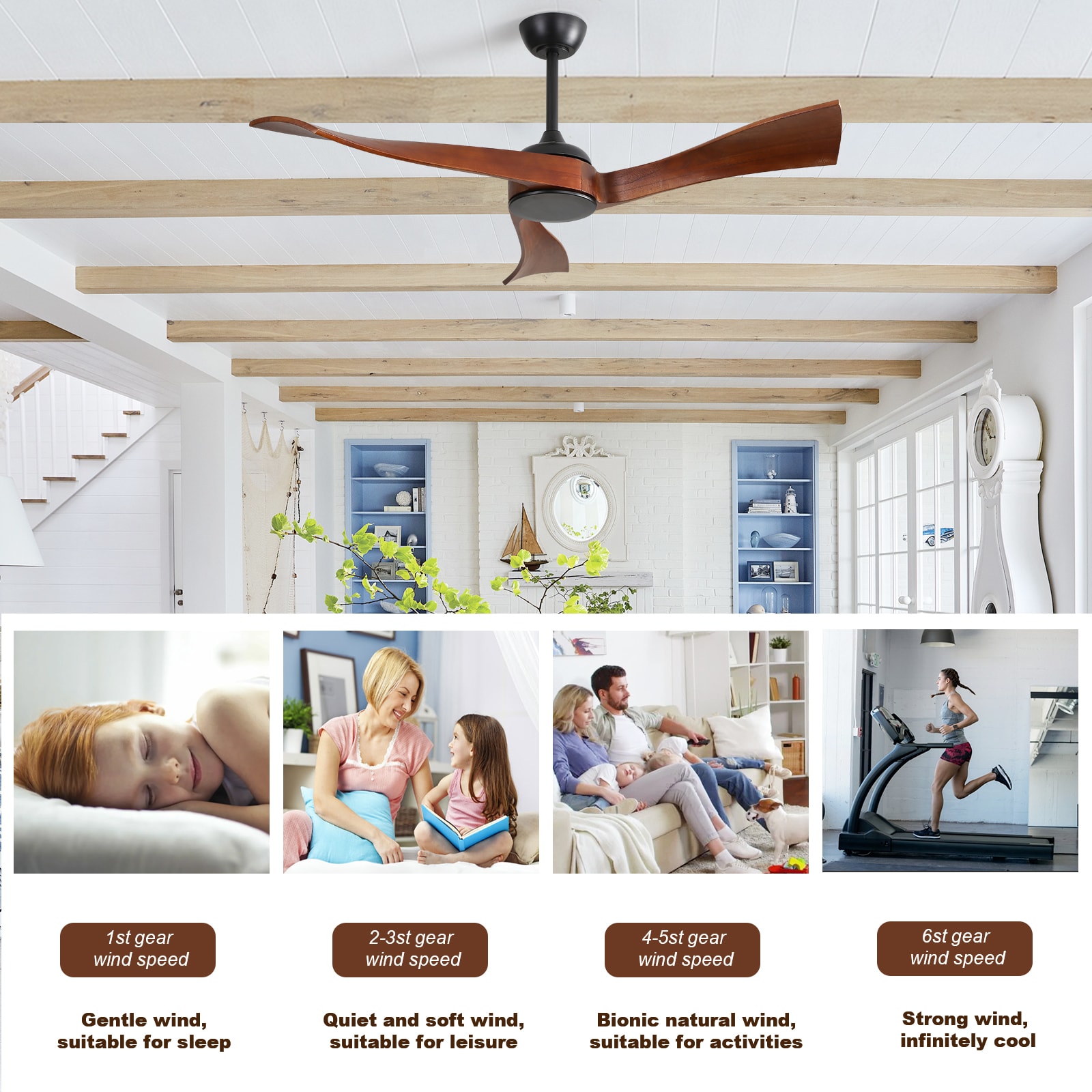 Sofucor L-52K012-BK-WDHTM60W Ceiling-Fans - View #6