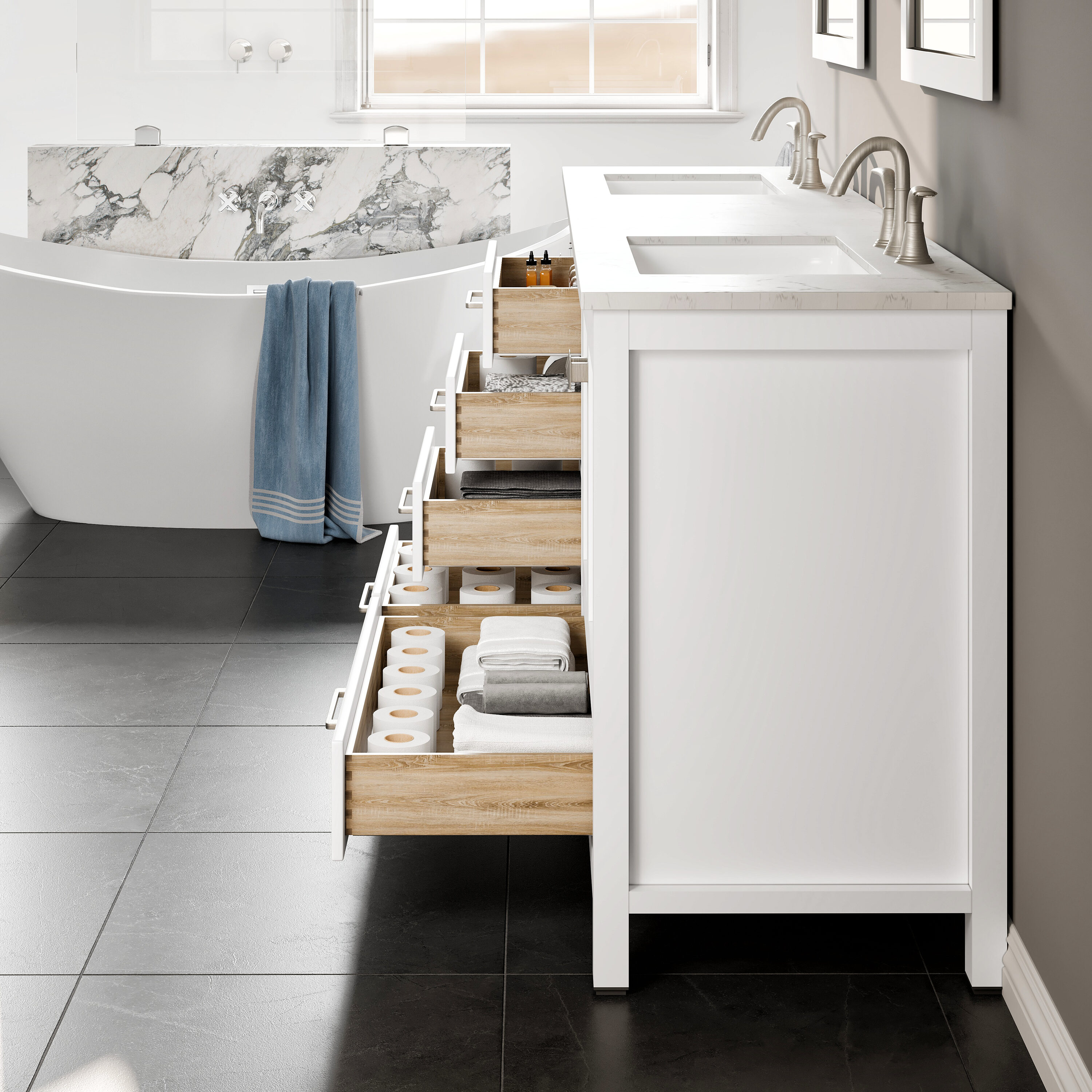 Eviva EVVN412-84WH-Q Bath-Vanity-Combo - View #5