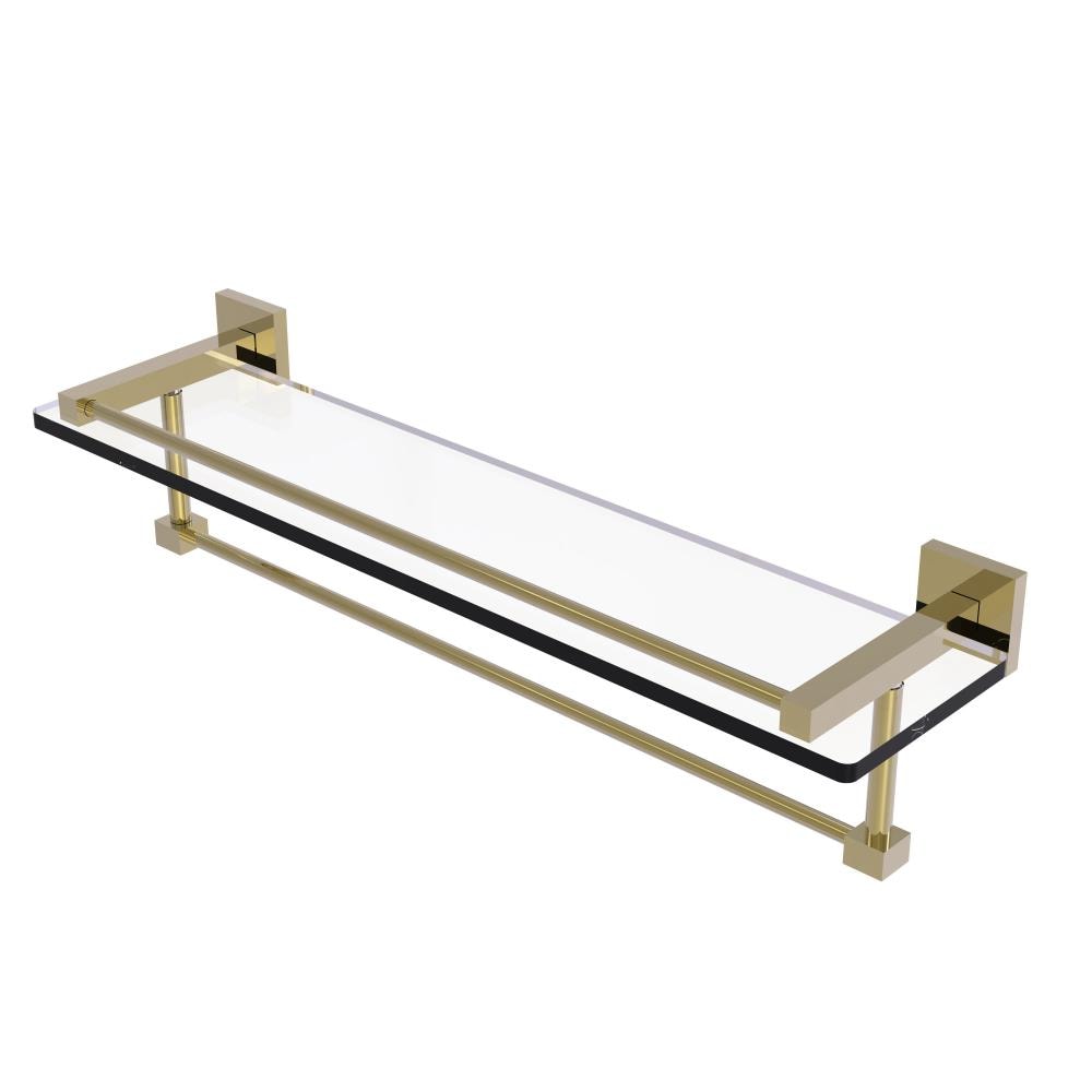 Allied Brass MT-1-22TB-GAL-UNL Montero Unlacquered Brass Wall mount Bathroom Shelf ( 22-in x 5.3-in x 5-in )