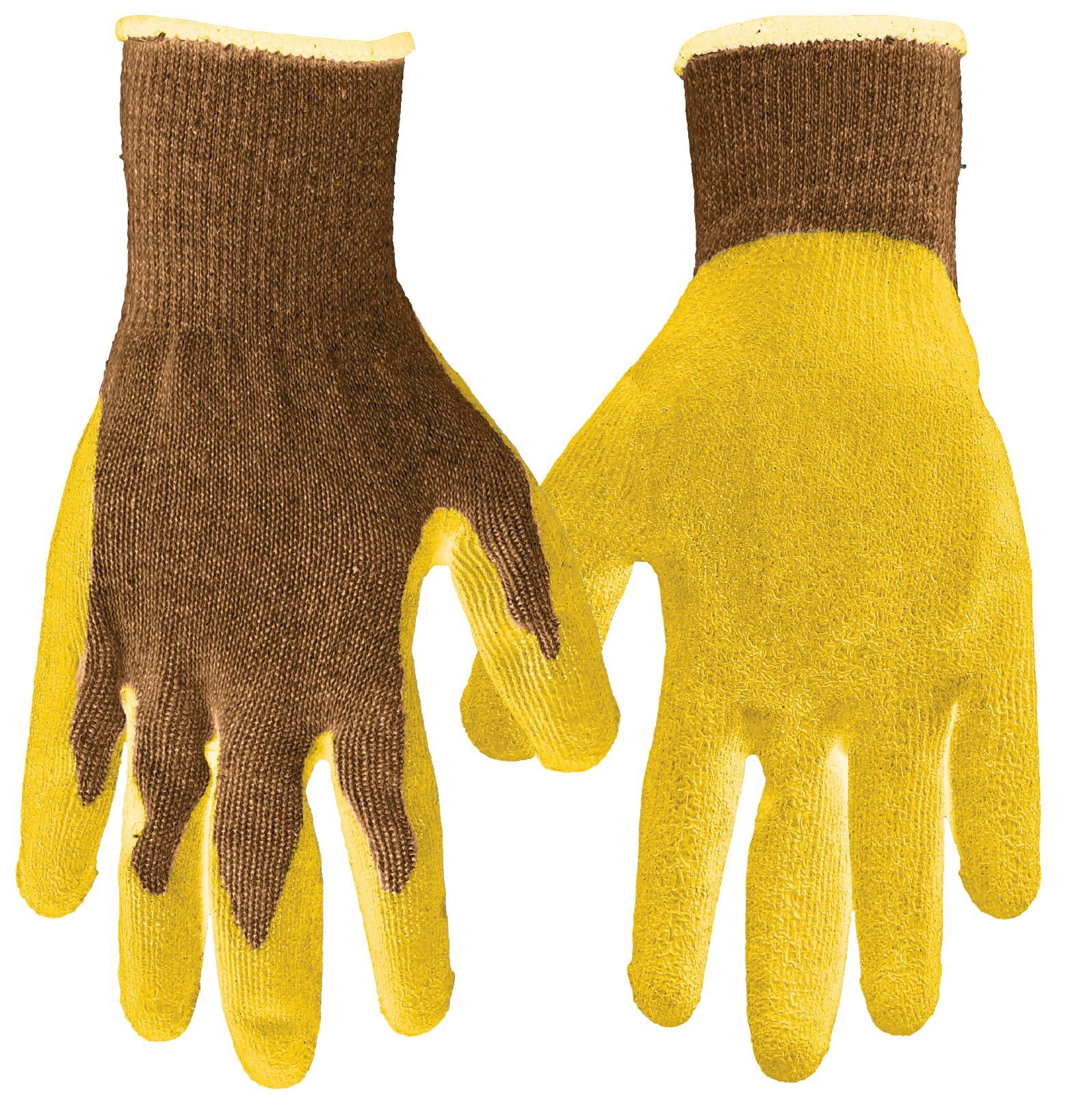 HandCrew USHG-2110L Large Yellow Latex dipped Latex 6 -Pairs