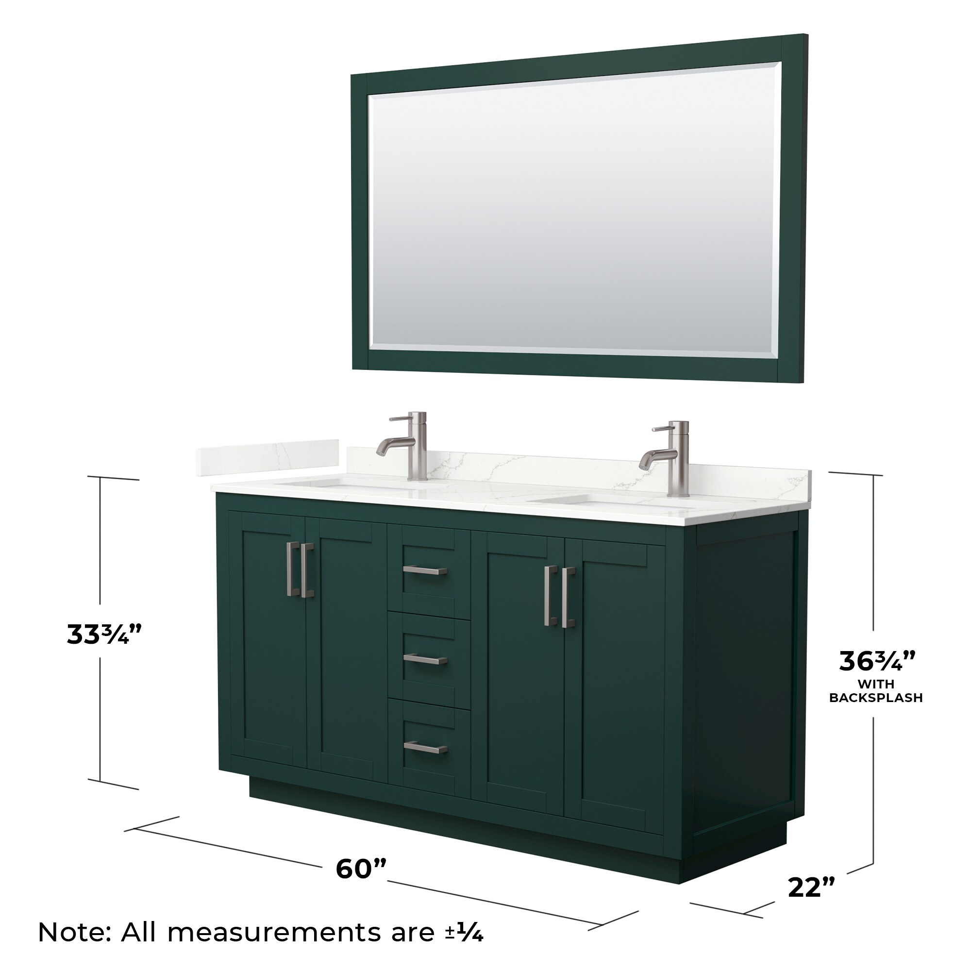 Wyndham Collection WCF292960DGEGTUNSM58 Bath-Vanity-Combo - View #6