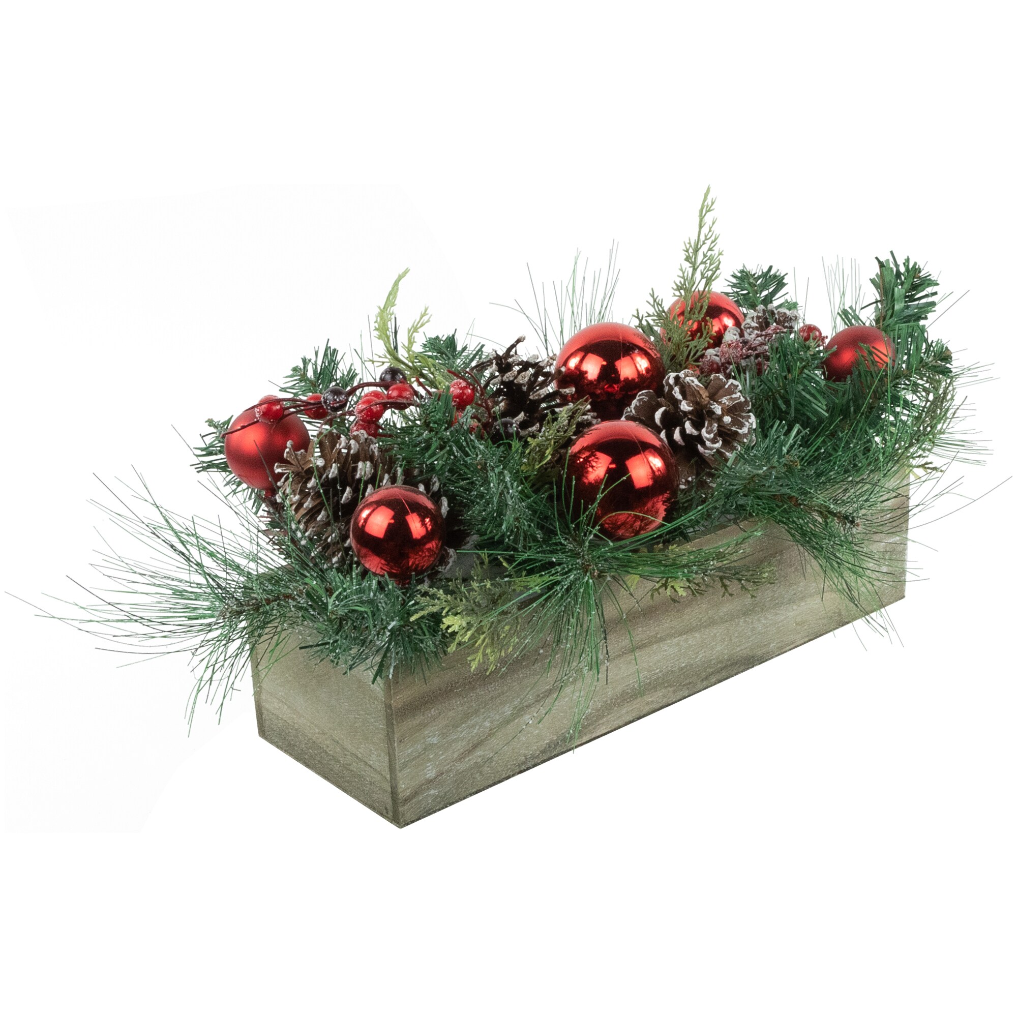 Northlight Green Christmas Ornament Tabletop Arrangement with Berries ...