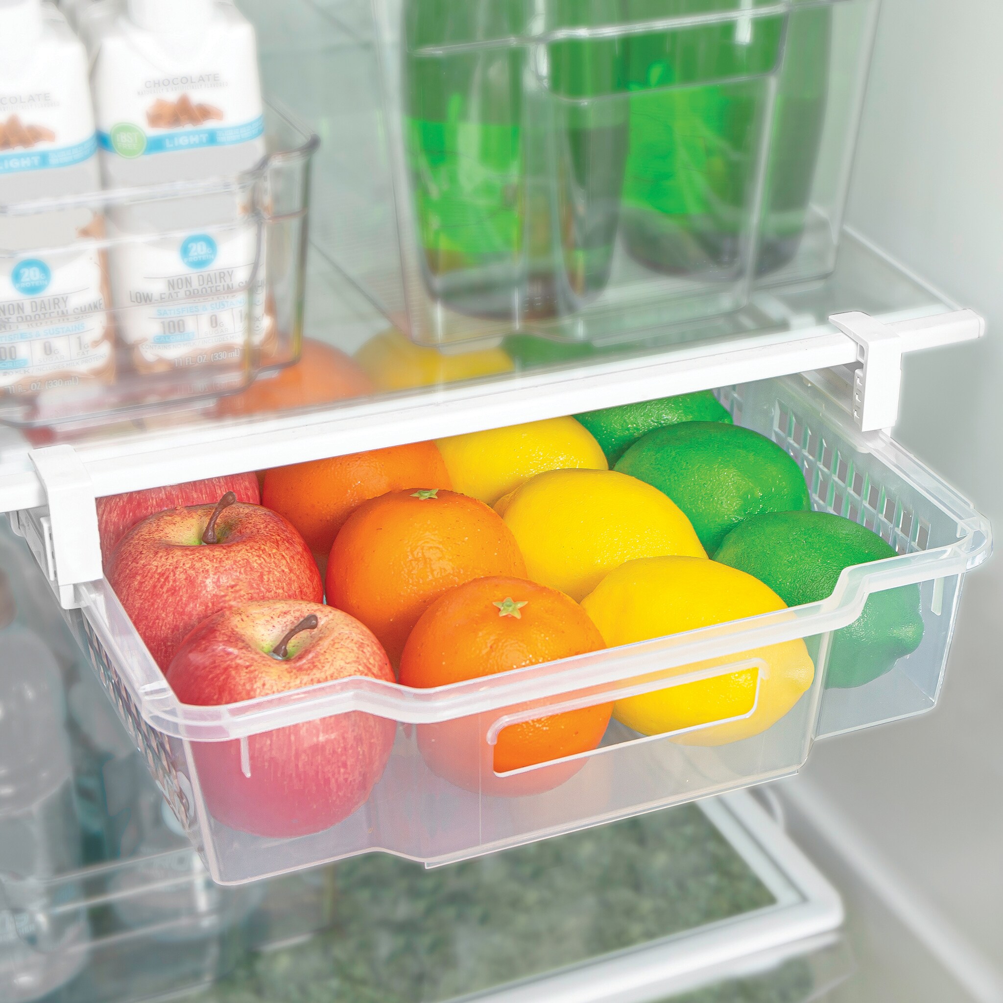 Fridge Egg Drawers Refrigerator Pull Out Bins Snap On Drawer Organizer Food  Fruits Storage Box Kitchen Egg Tray Refrigerator Space Saver Storage  Container