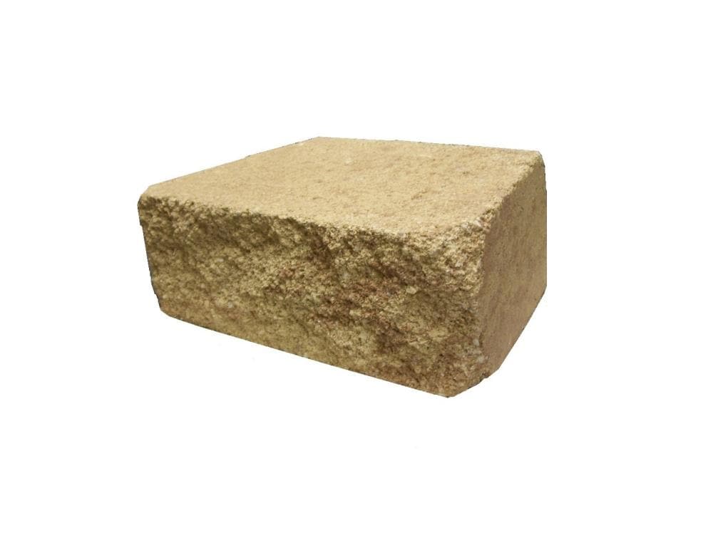 4-in H x 12-in L x 7-in D Sand/Tan Concrete Retaining Wall Block in Brown | - Lowe's 703145507