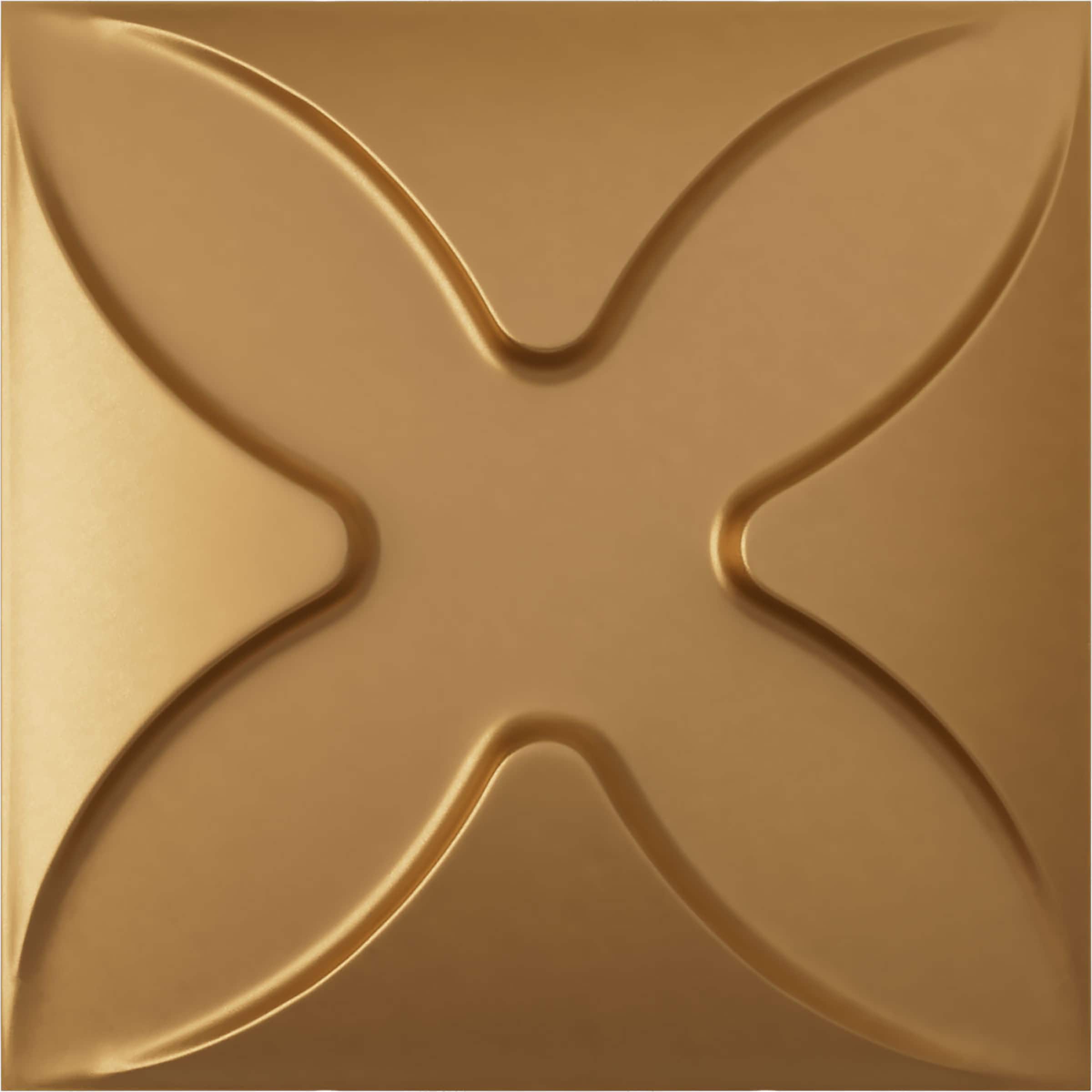 Ekena Millwork WP12X12AUBGL 11-7/8-in x 11-7/8-in Embossed Paintable/Stainable Gold PVC Wall Panel ( 0.98-sq ft )