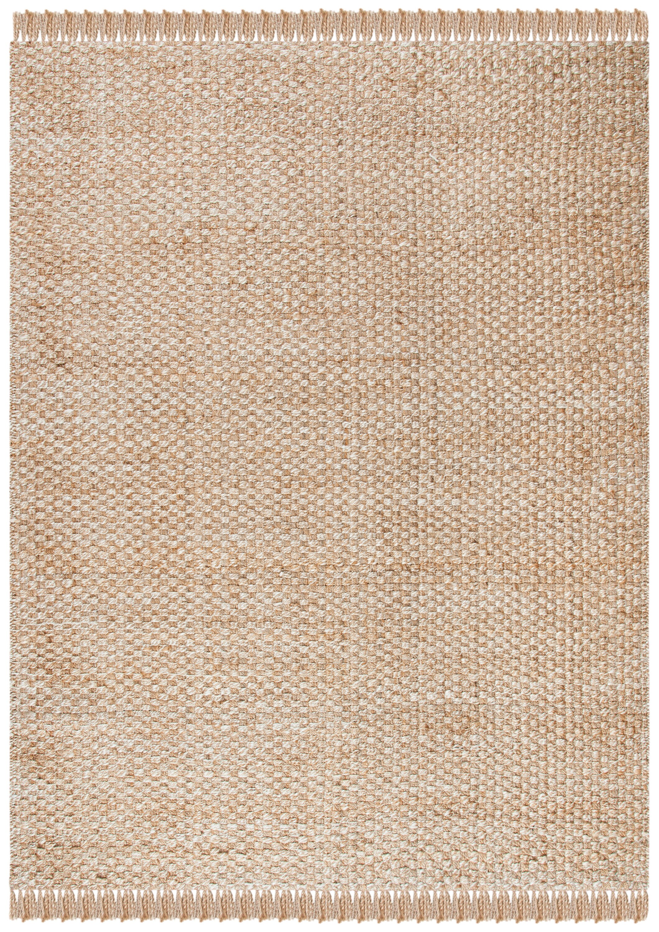 Safavieh NF868A-6 Natural Fiber Port 6 x 9 (ft) Jute Natural/Ivory Rectangular Indoor Solid Coastal Area rug