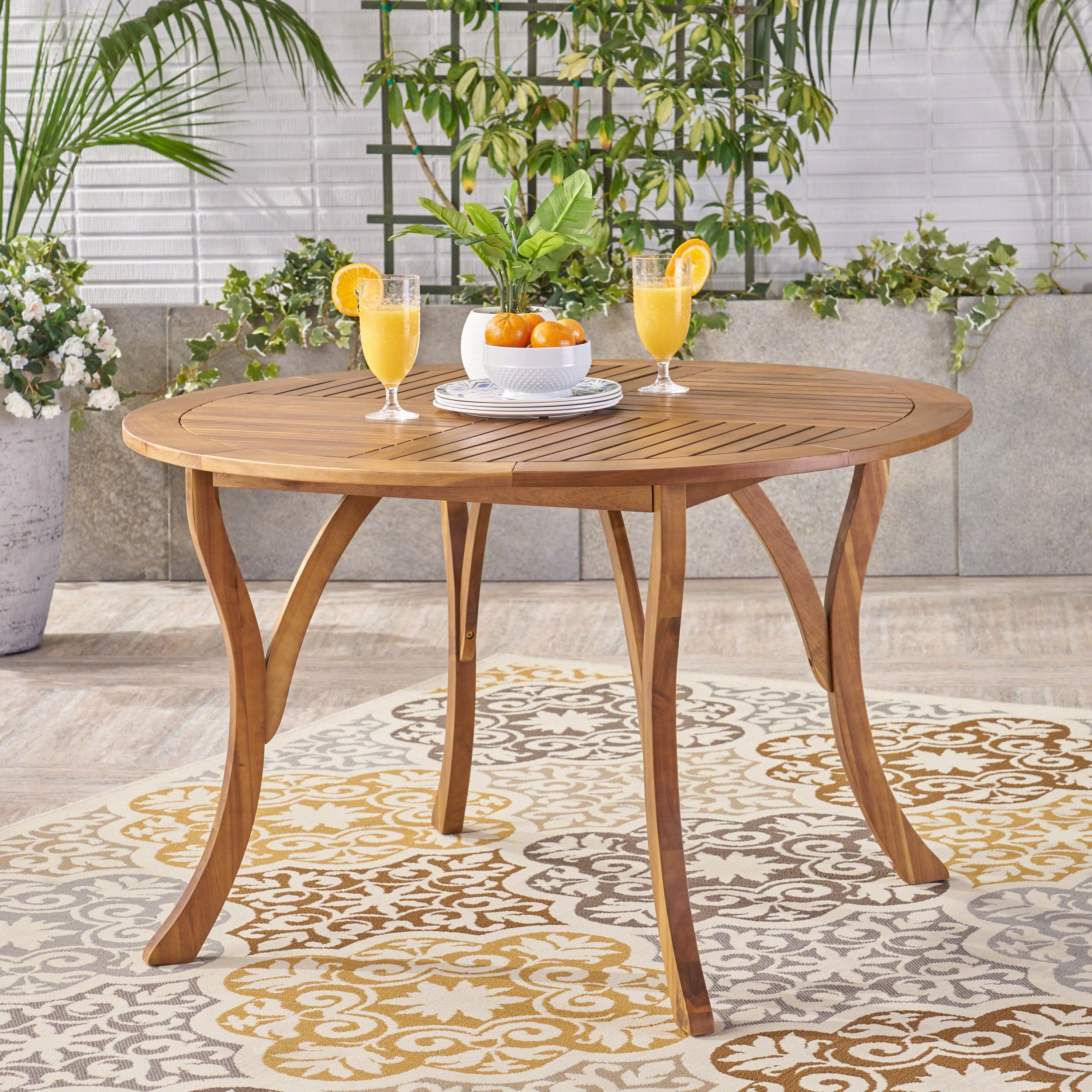 Best Selling Home Decor 304867 Novia Round Outdoor Dining 47.25-in W x 47.25-in L