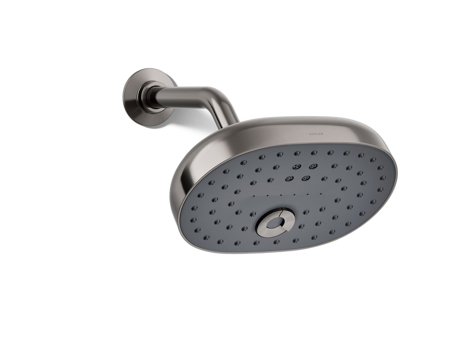 KOHLER 26290-G-TT Statement 3 -Spray Vibrant Titanium 7.94-in Fixed High Pressure Shower Head 1.75 GPM