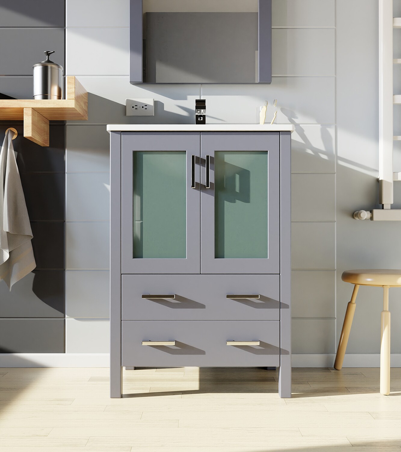 Lexora LV341824SBESM22F Bath-Vanity-Combo - View #14