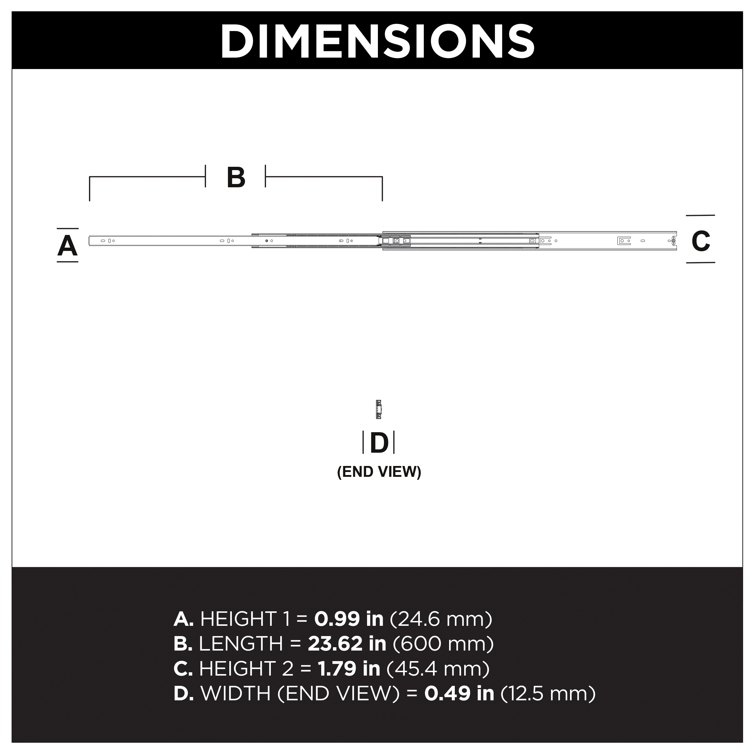 RELIABILT D80624W-ZP-W Drawer-Slides - View #4