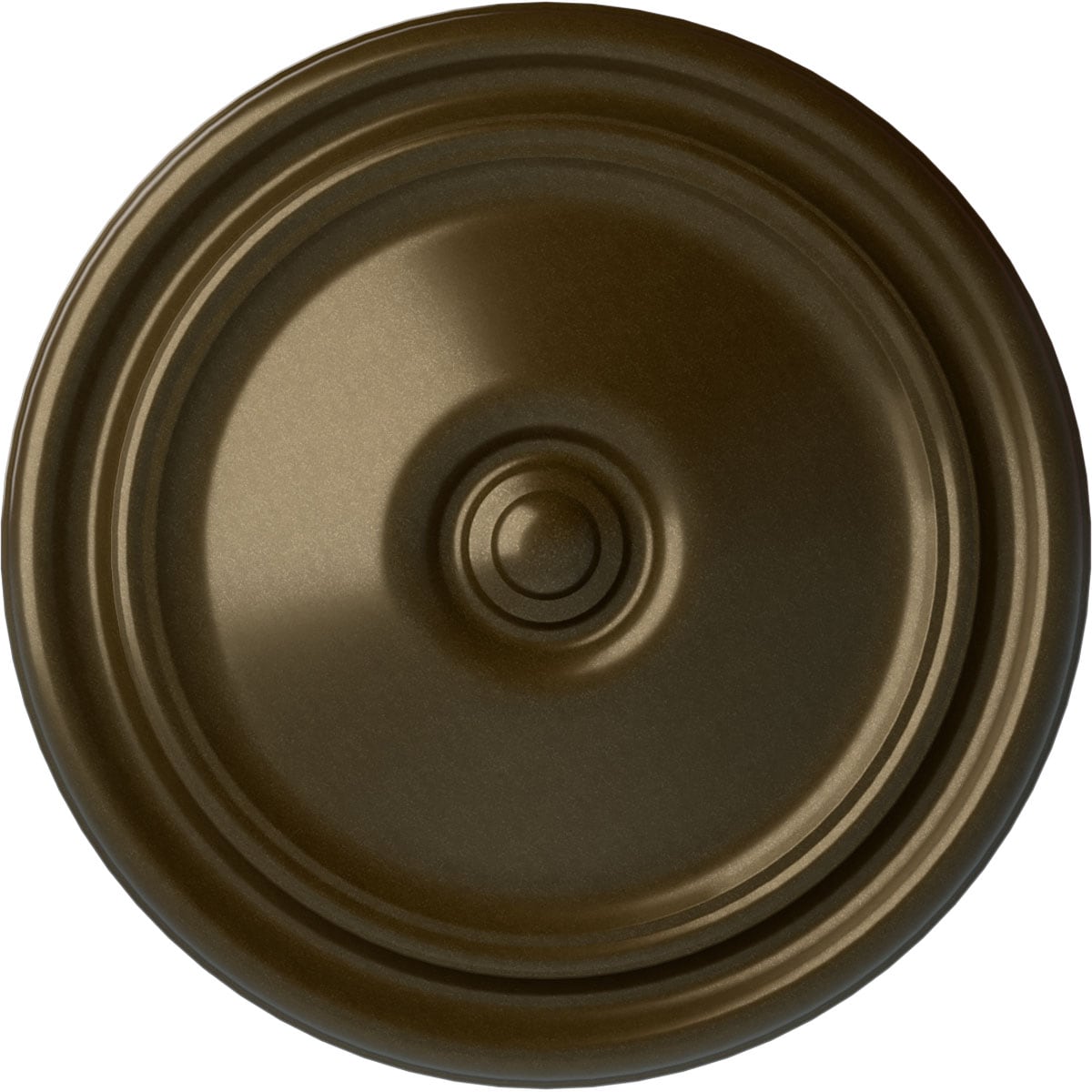Ekena Millwork CM12REBRS Reece 12-in W x 12-in L Painted Brass Polyurethane Whole Ceiling Medallion