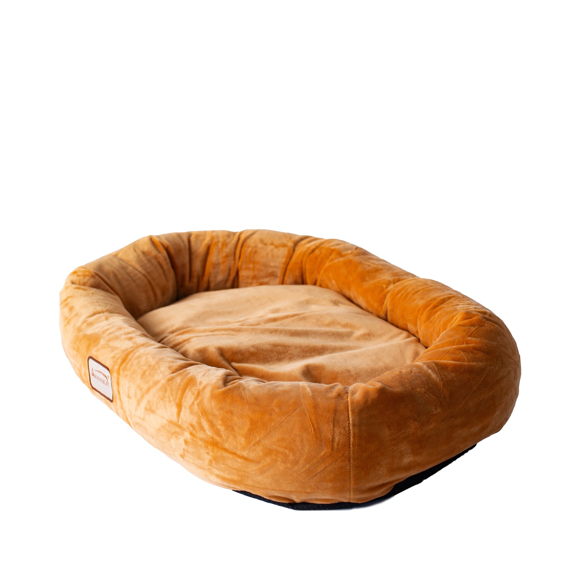 Armarkat Ultra-Soft Brown Velvet Round Dog Bed