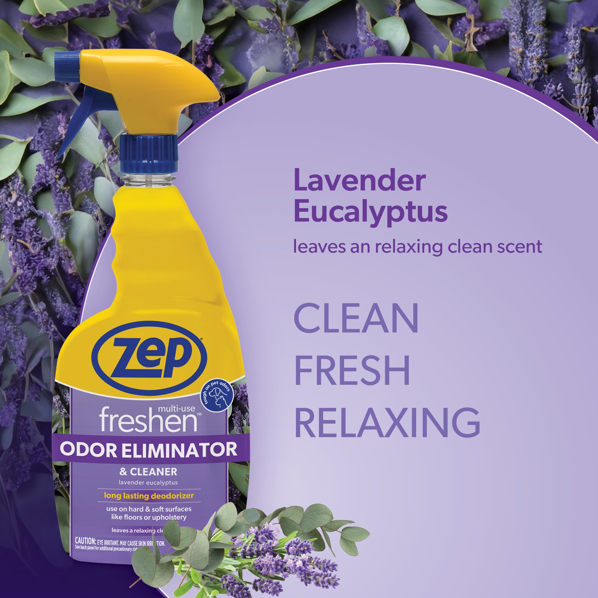 Zep Freshen Multi-Use Odor Eliminator Cleaner 32 -oz Lavender