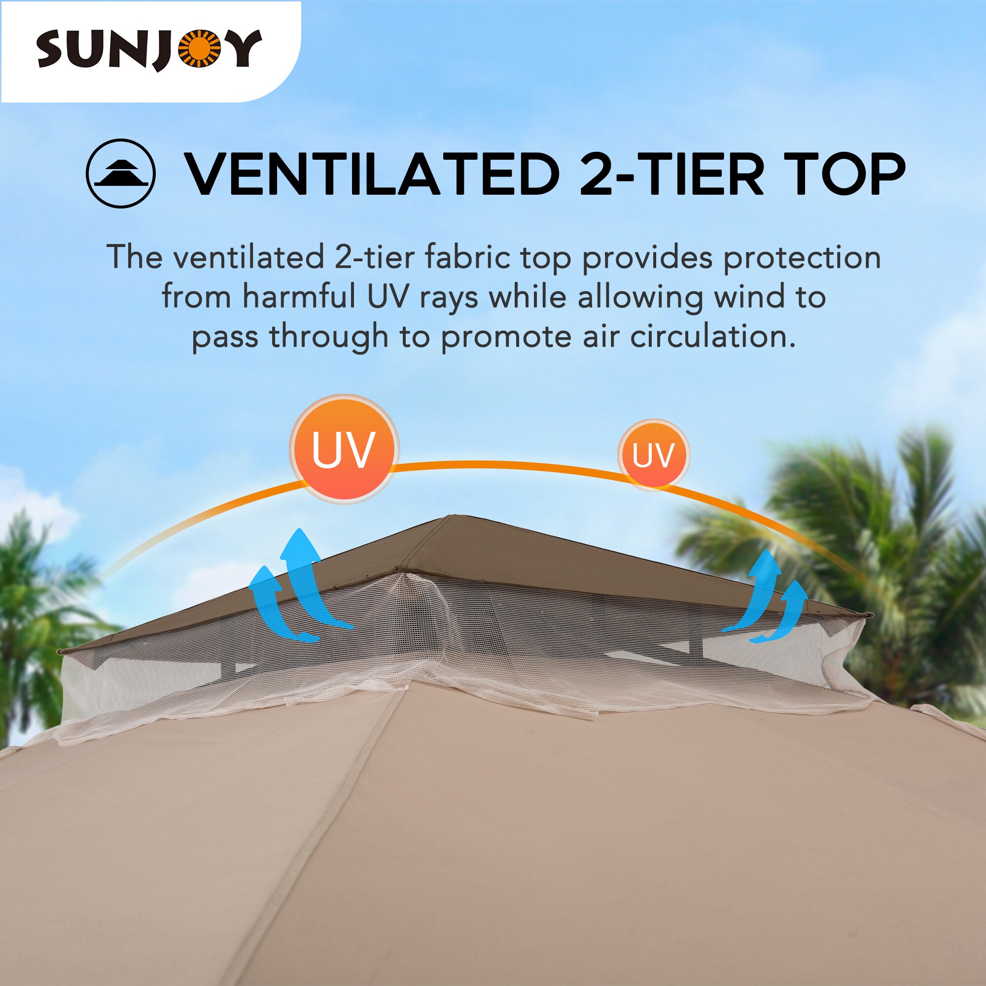 Sunjoy A101011100 Wood-Resin-Gazebos - View #10