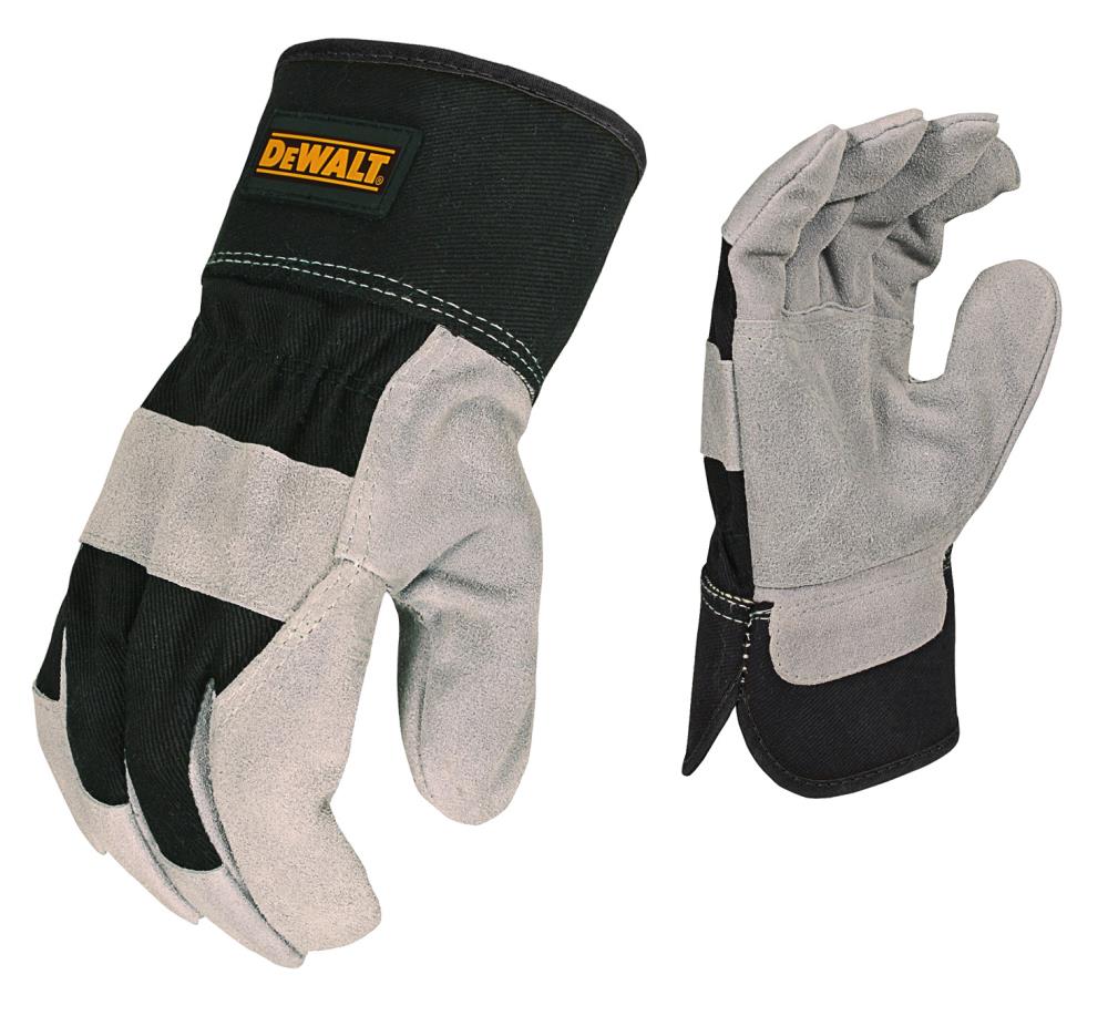 DEWALT Large Black Synthetic Leather Gloves, (1-Pair) in the Work Gloves  department at