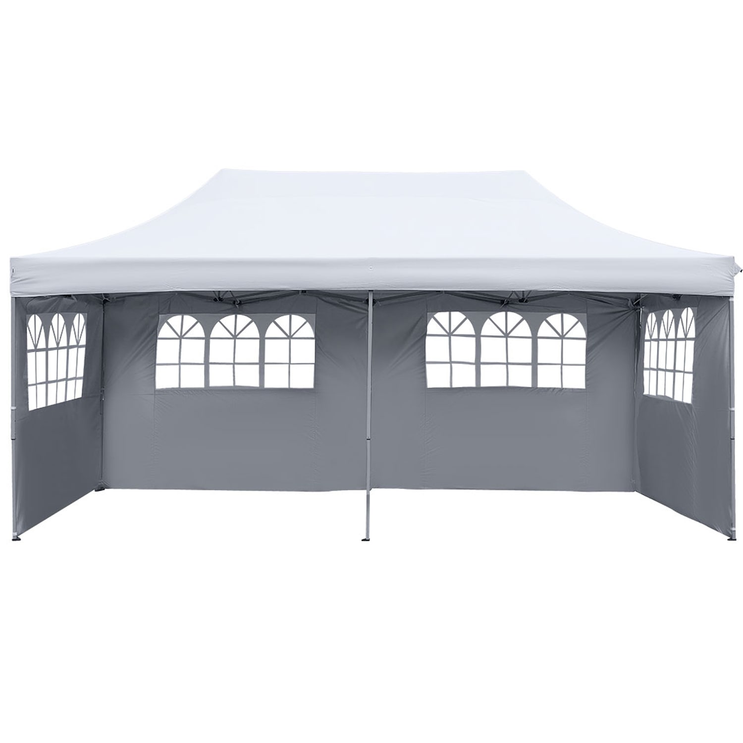 GDY 20 Ft X 10 Ft Rectangle Whiite Pop Up Canopy In The Canopies   64781409 