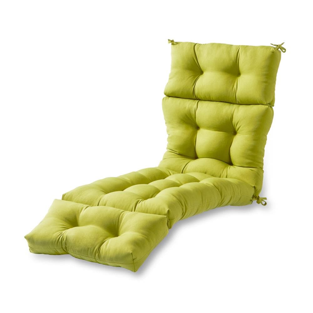 Greendale Home Fashions OC4804-KIWI 44-in x 22-in Kiwi Patio chaise lounge chair cushion