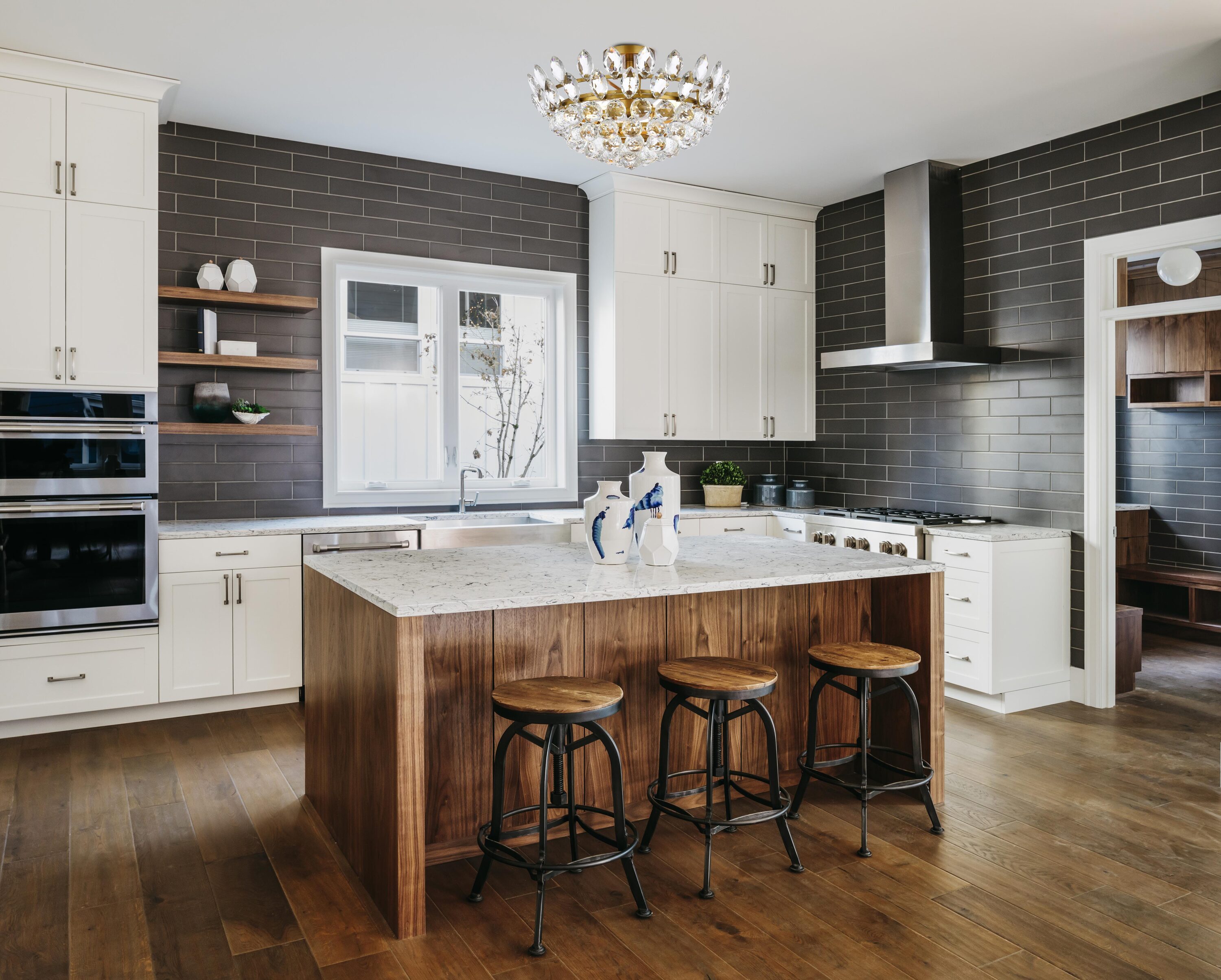 Emilia 18'' Brass and Crystal Flush Mount Light
