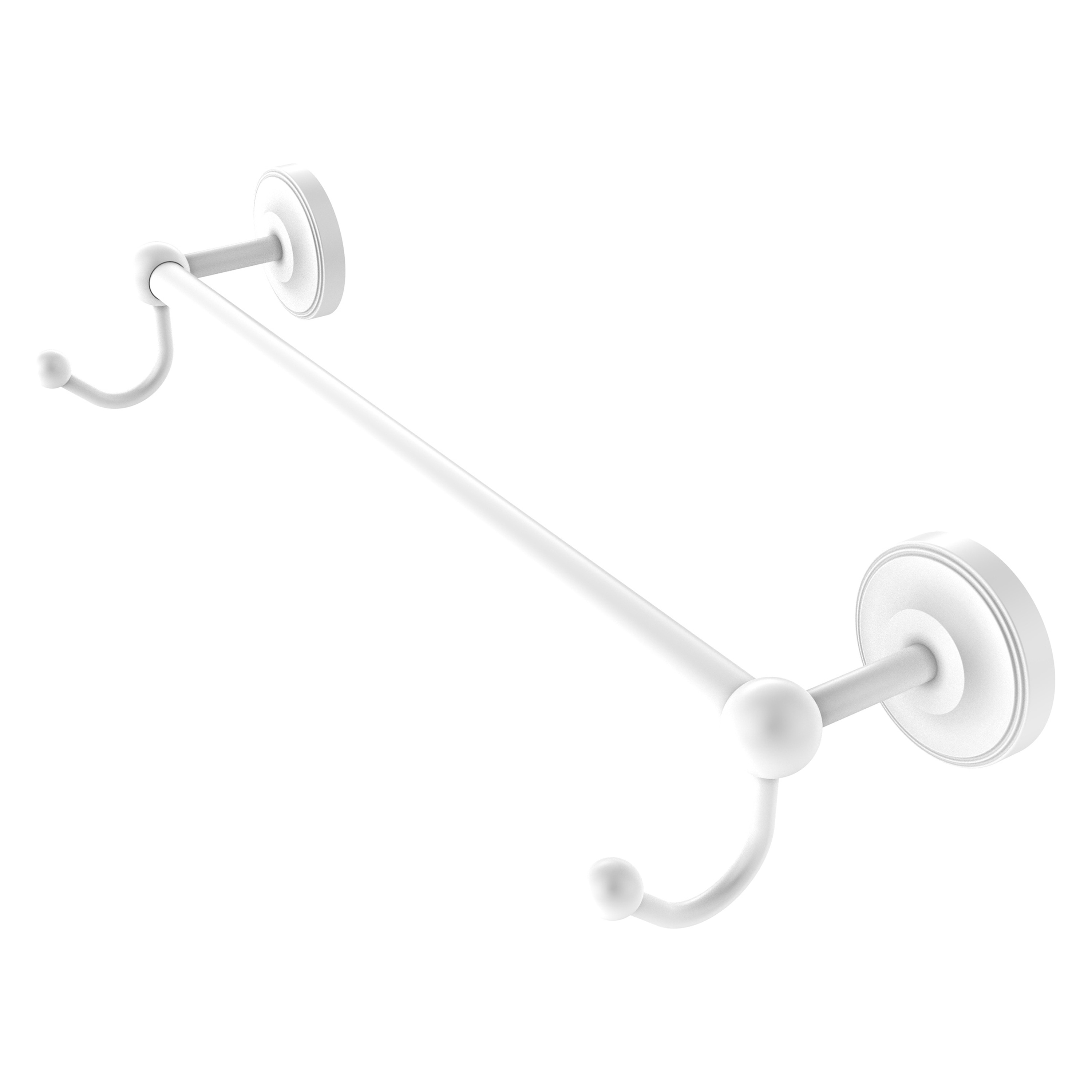 Allied Brass PR-41-30-HK-WHM Prestige Regal 30-in Matte White Wall mount Single Towel Bar