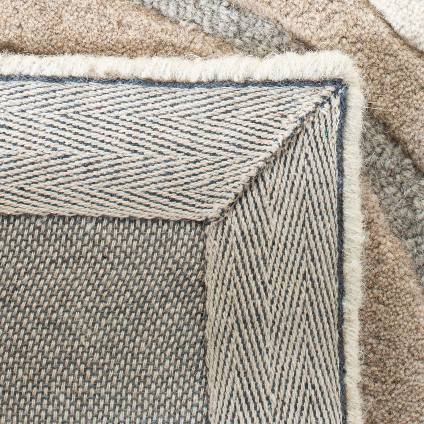 Handmade Tufted Wool Abstract Runner Rug, 2'6" x 14'