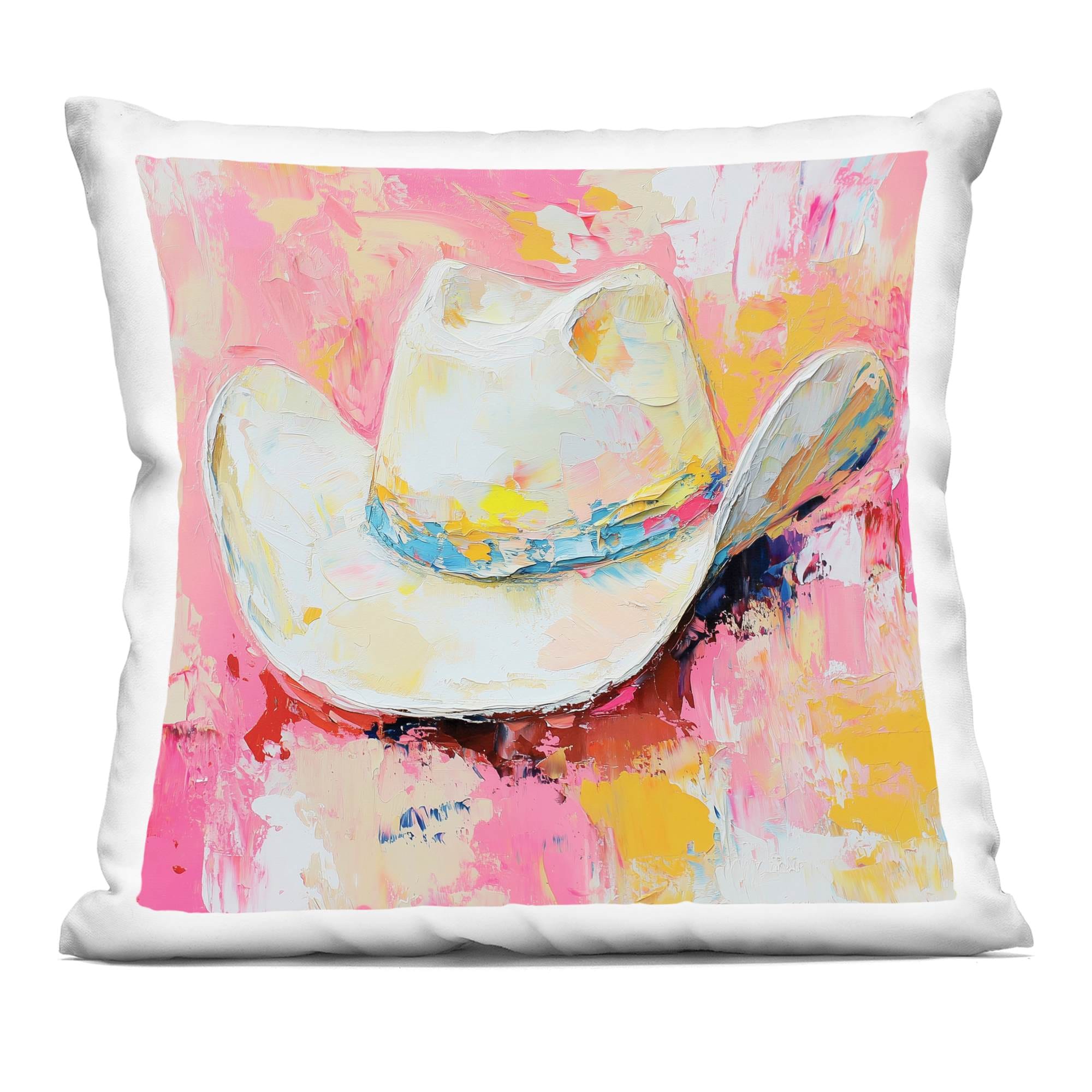 Stupell Industries  Painterly Brushed Cowgirl Hat Decorative Printed Pillow Design by Heidi K.