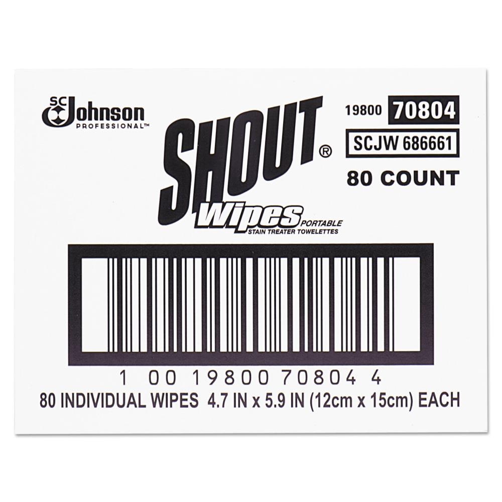 Shout 80-Pack Paper Detergent Wet Wipe in the Cleaning Cloths