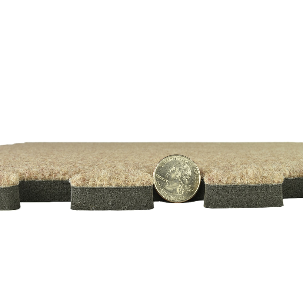 Royal Tan Polyester Interlocking Carpet Tiles, 24x24 Inch