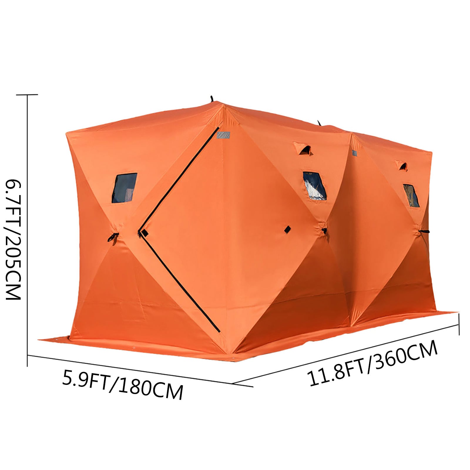 VEVOR Ice Fishing Tent Waterproof Pop-up 2/3/4/8 Person Carrying